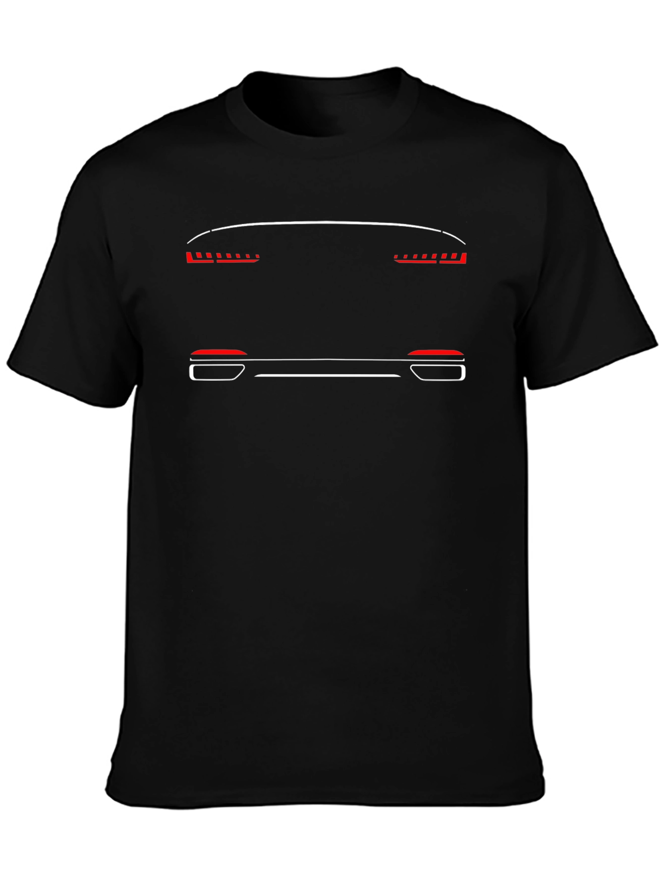 Car Outline Graphic T-Shirt - Black