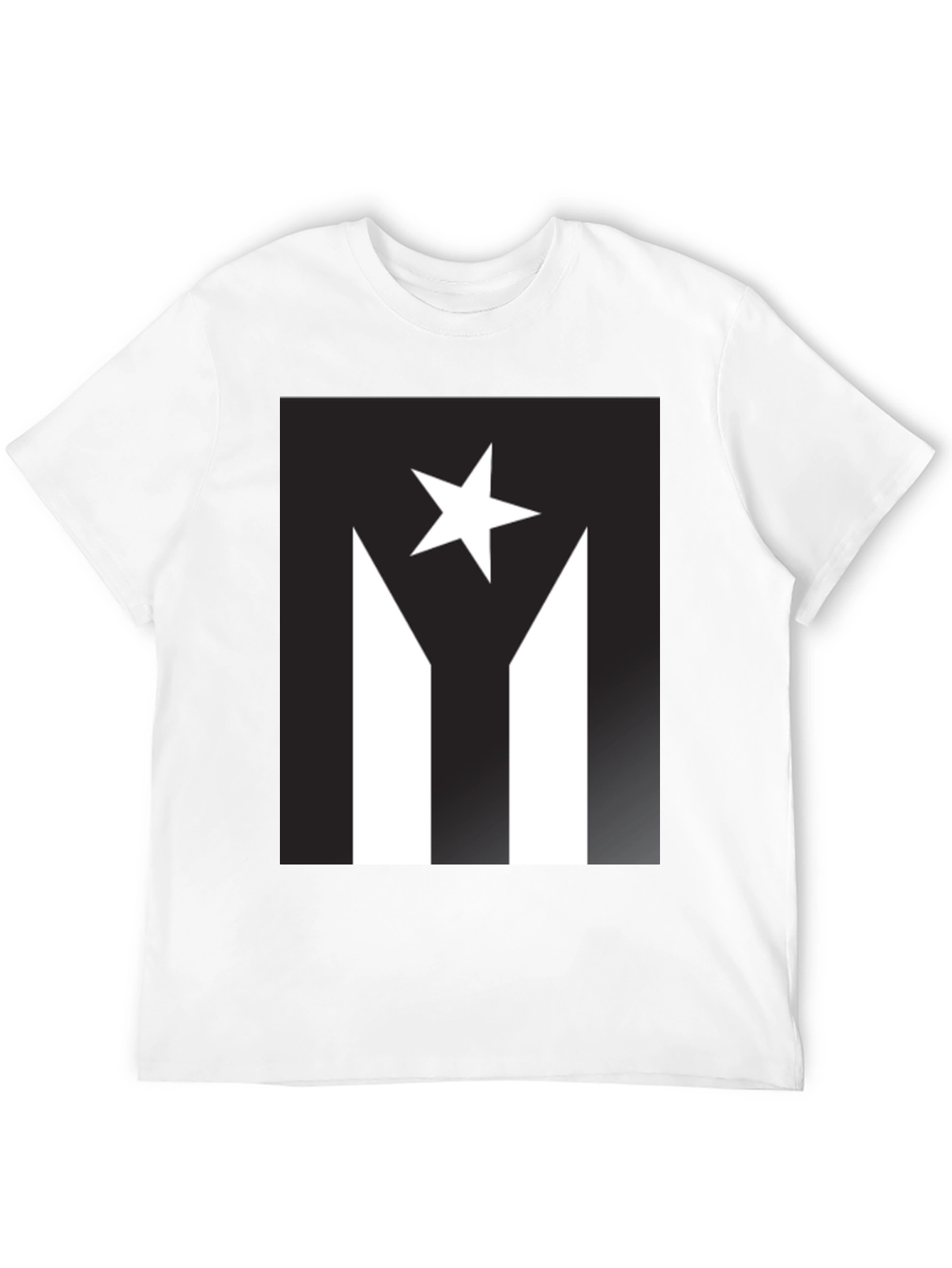 Puerto Rico Flag Inspired Black T-Shirt