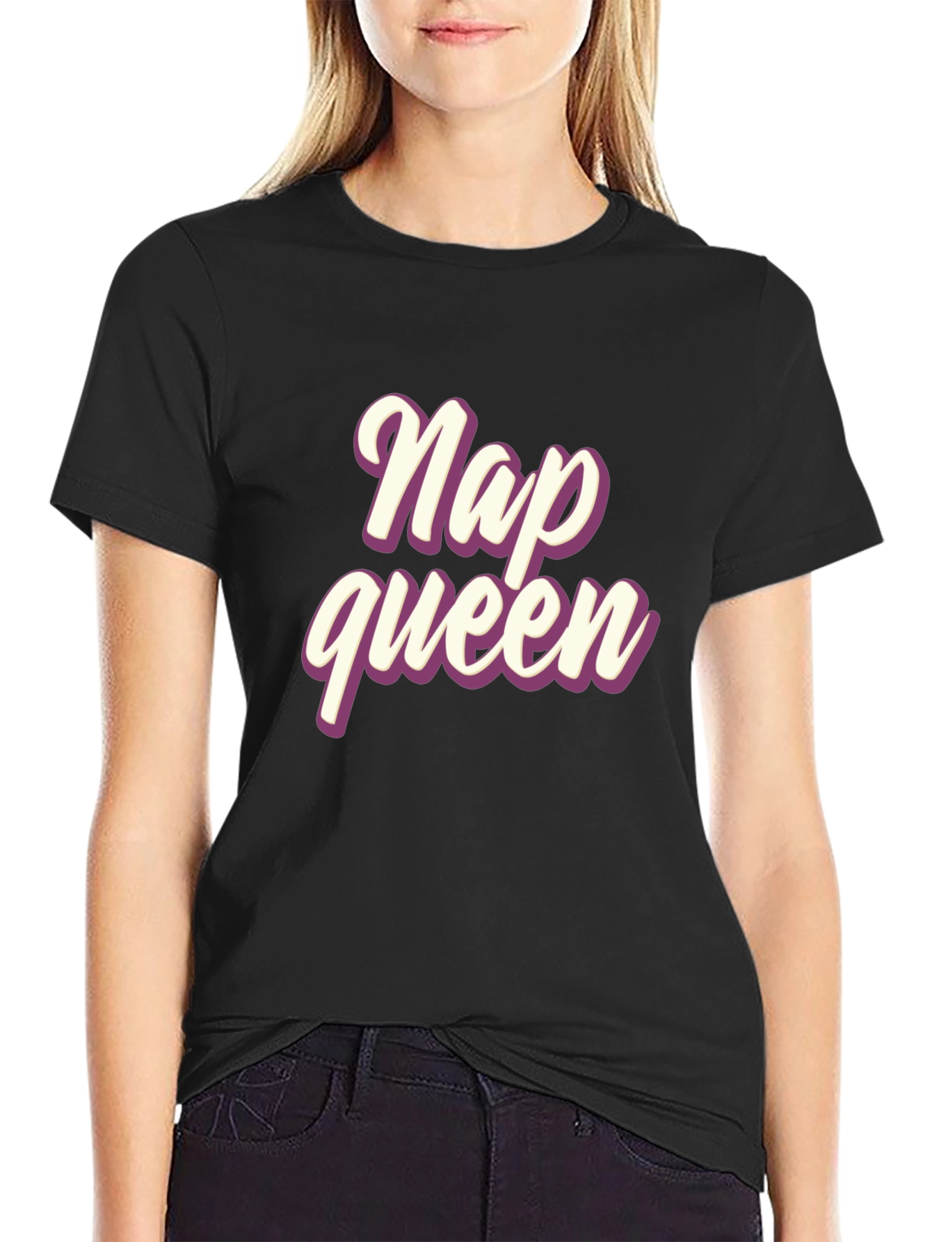 Nap Queen Graphic Tee - Comfy Black T-Shirt