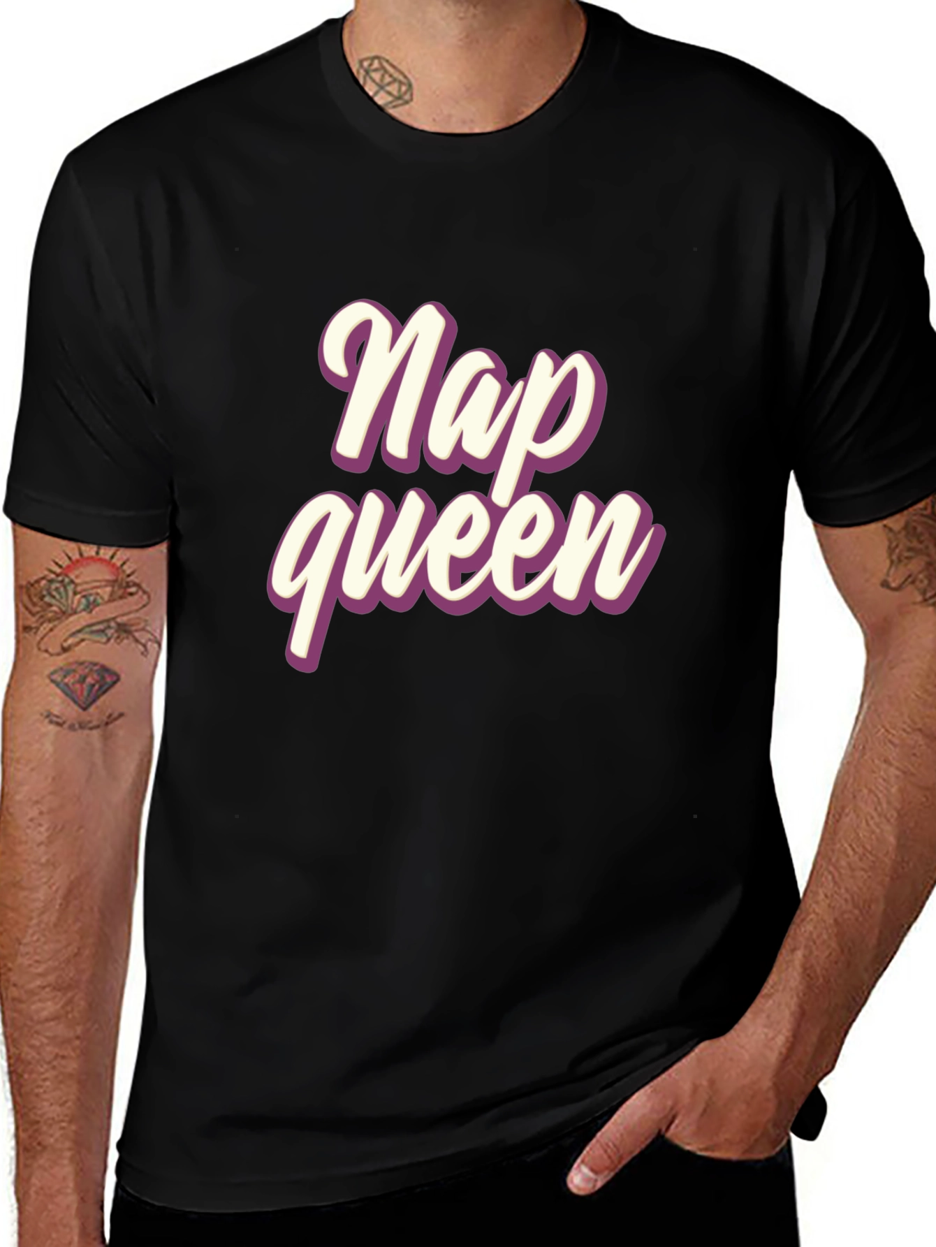 Nap Queen Graphic Tee - Comfy Black T-Shirt