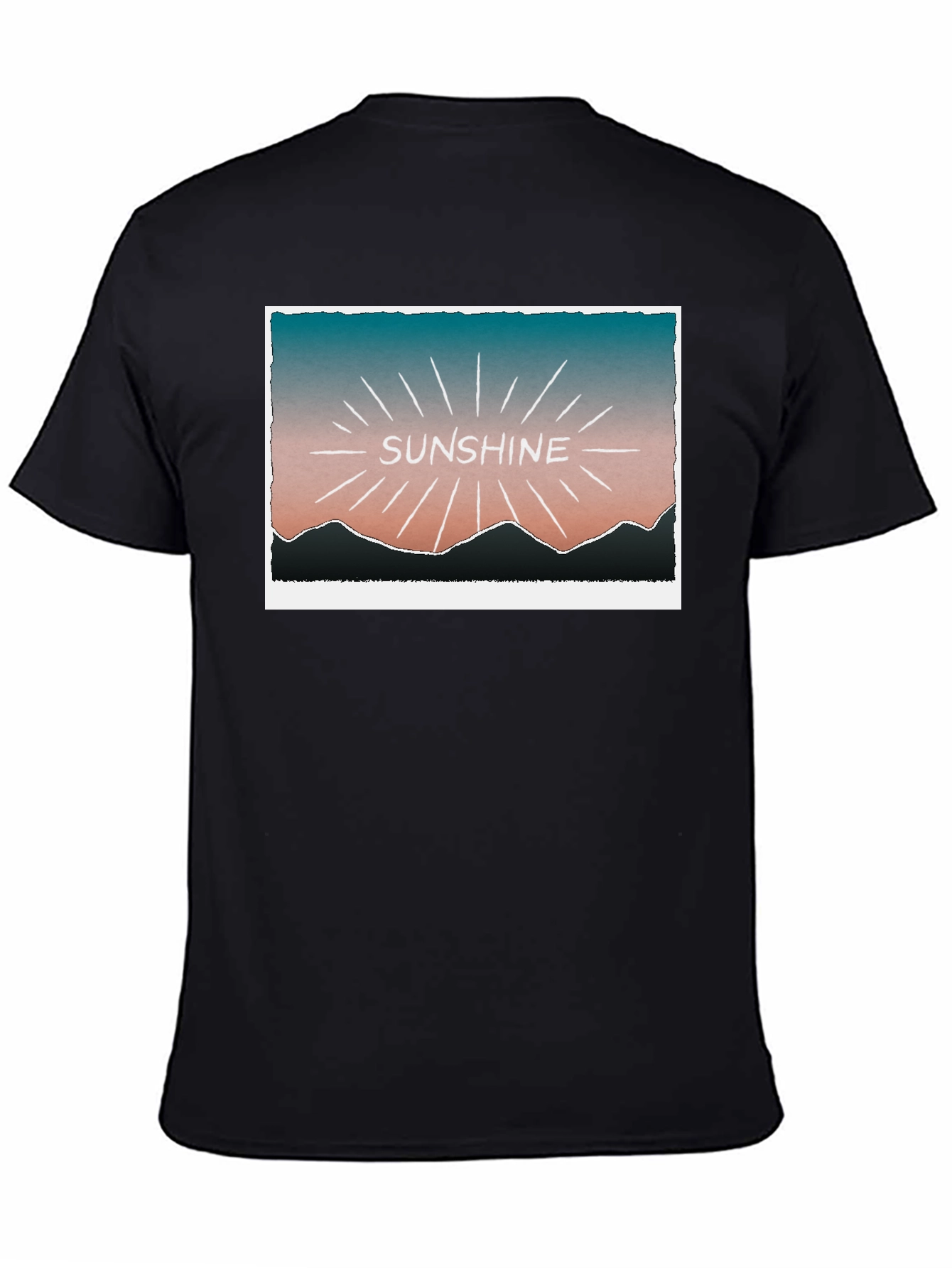 Sunshine Graphic Tee - Black Cotton T-Shirt