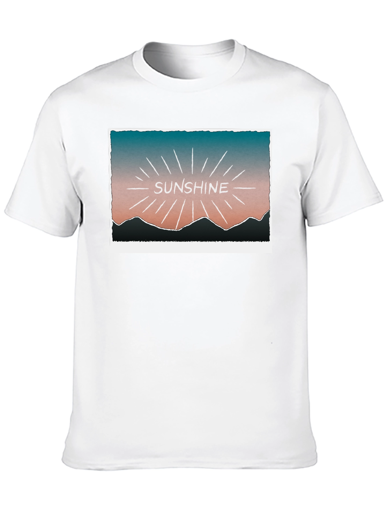 Sunshine Graphic Tee - Black Cotton T-Shirt