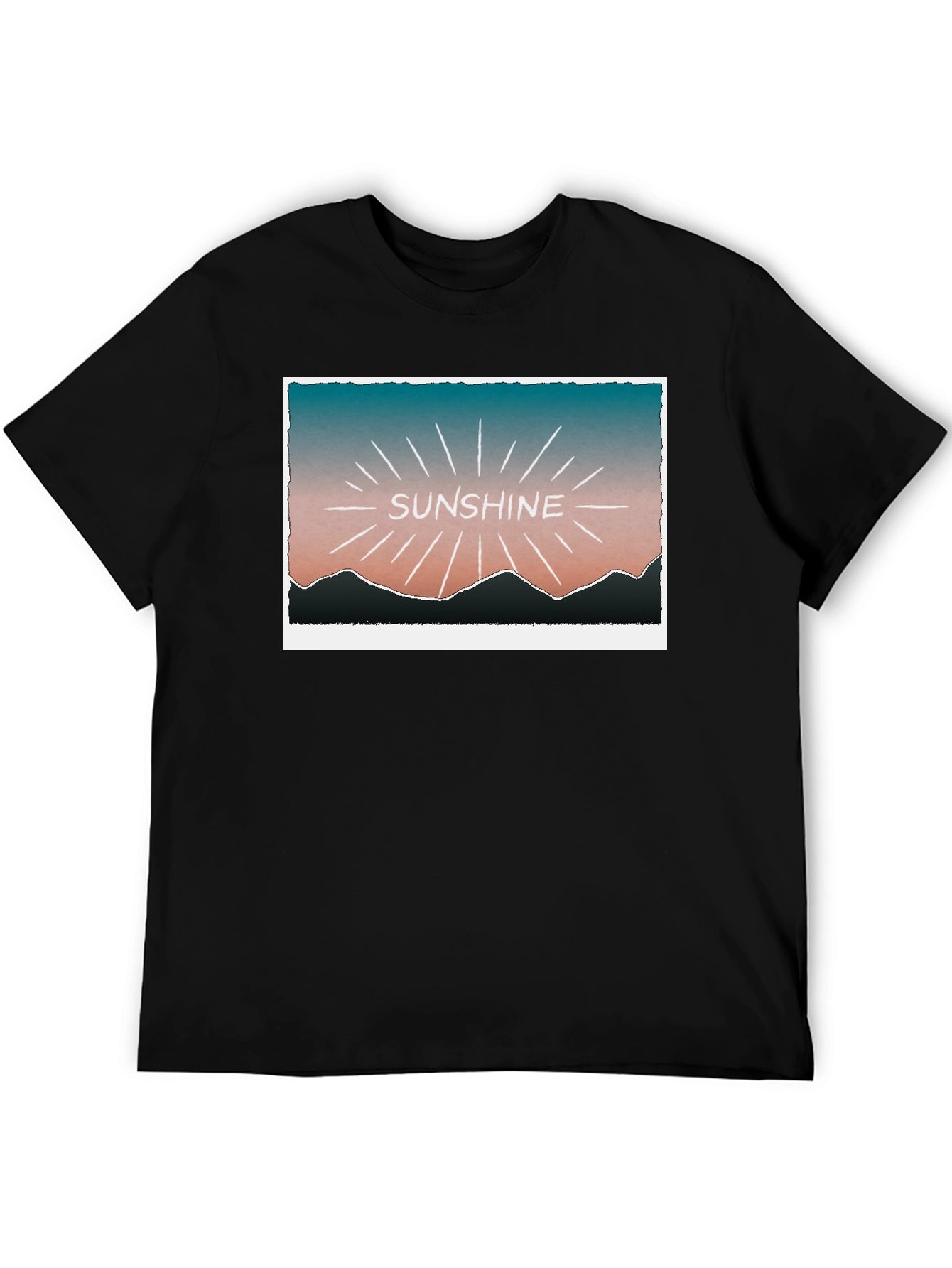 Sunshine Graphic Tee - Black Cotton T-Shirt