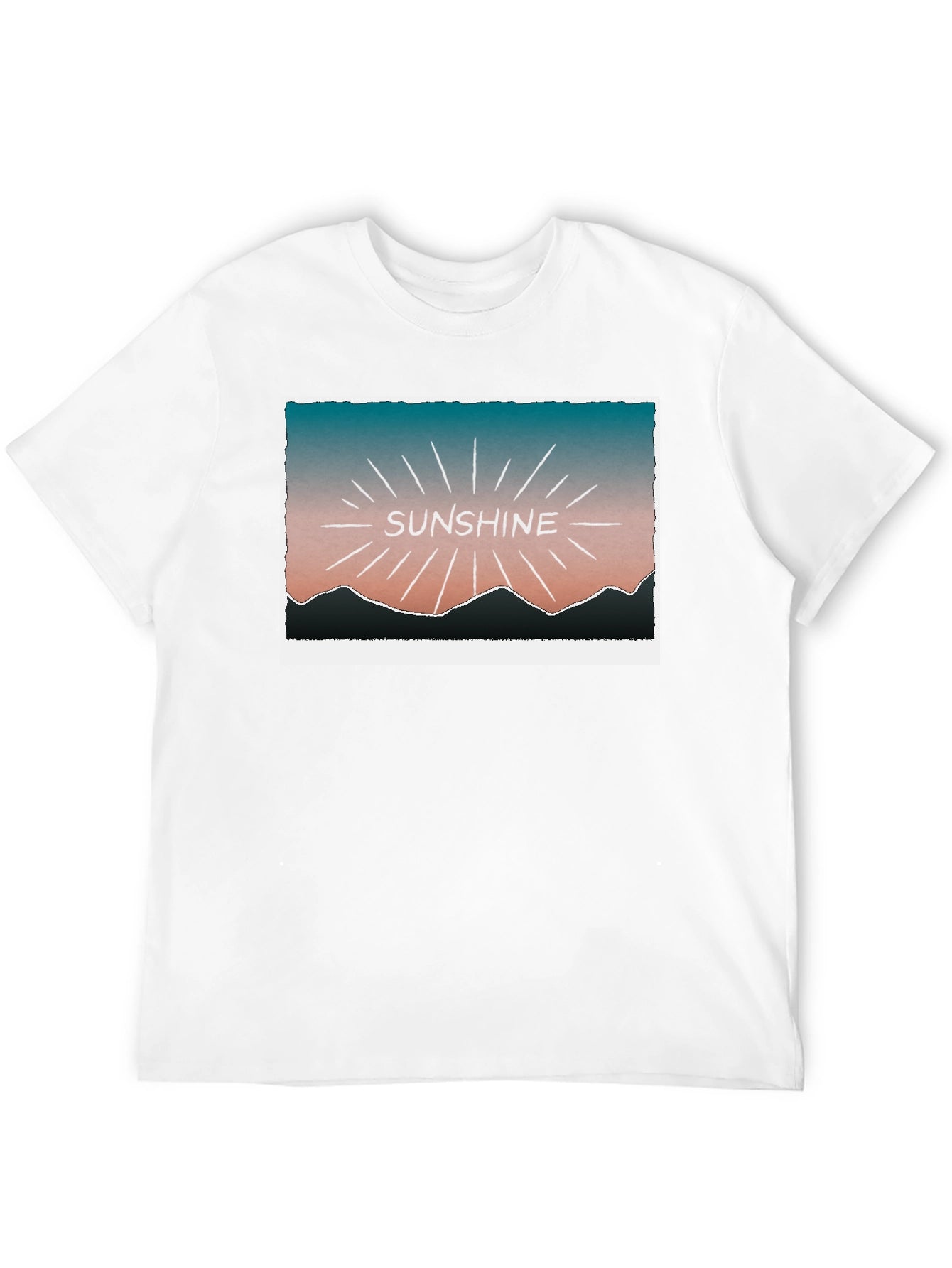 Sunshine Graphic Tee - Black Cotton T-Shirt