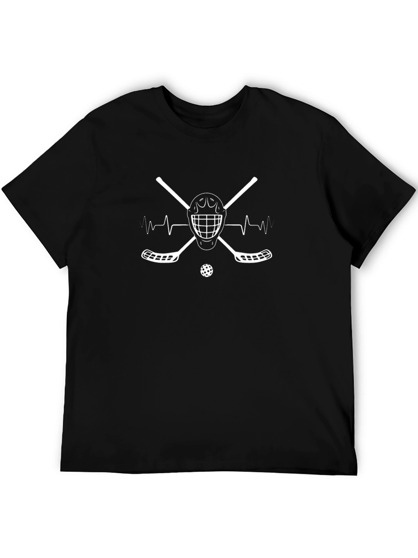 Hockey Heartbeat T-Shirt - Black