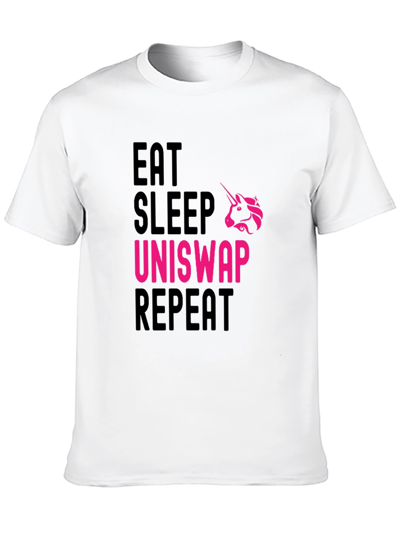 Eat Sleep Uniswap Repeat Black T-Shirt