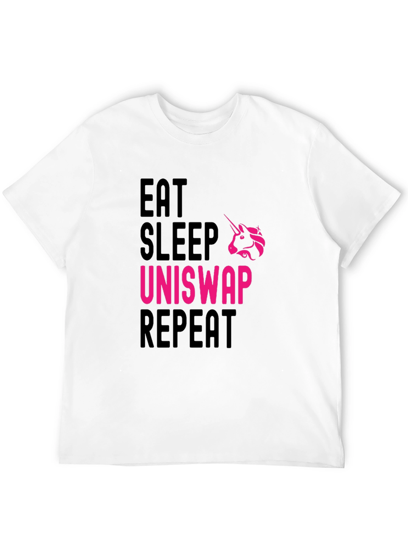 Eat Sleep Uniswap Repeat Black T-Shirt