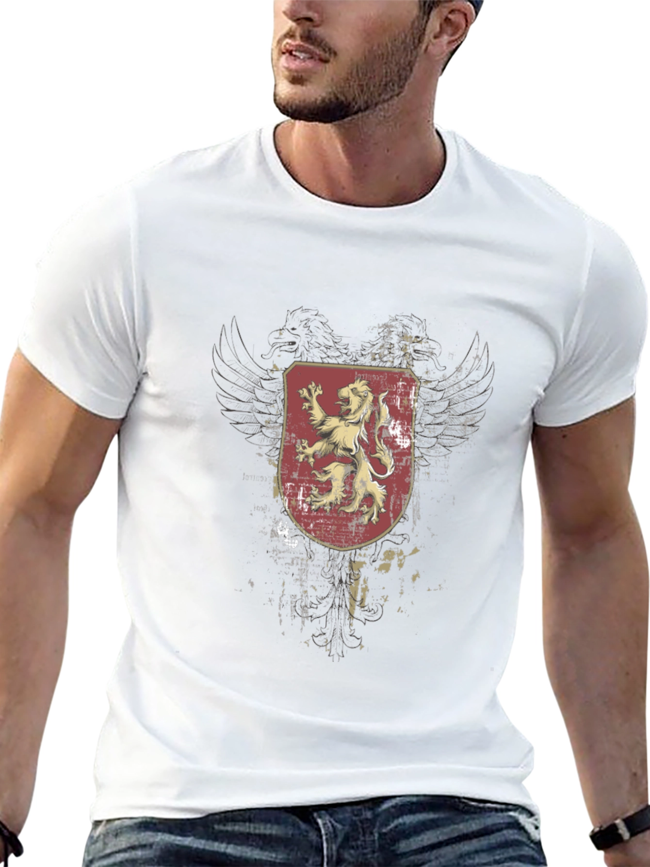 Lion Crest Graphic Black T-Shirt