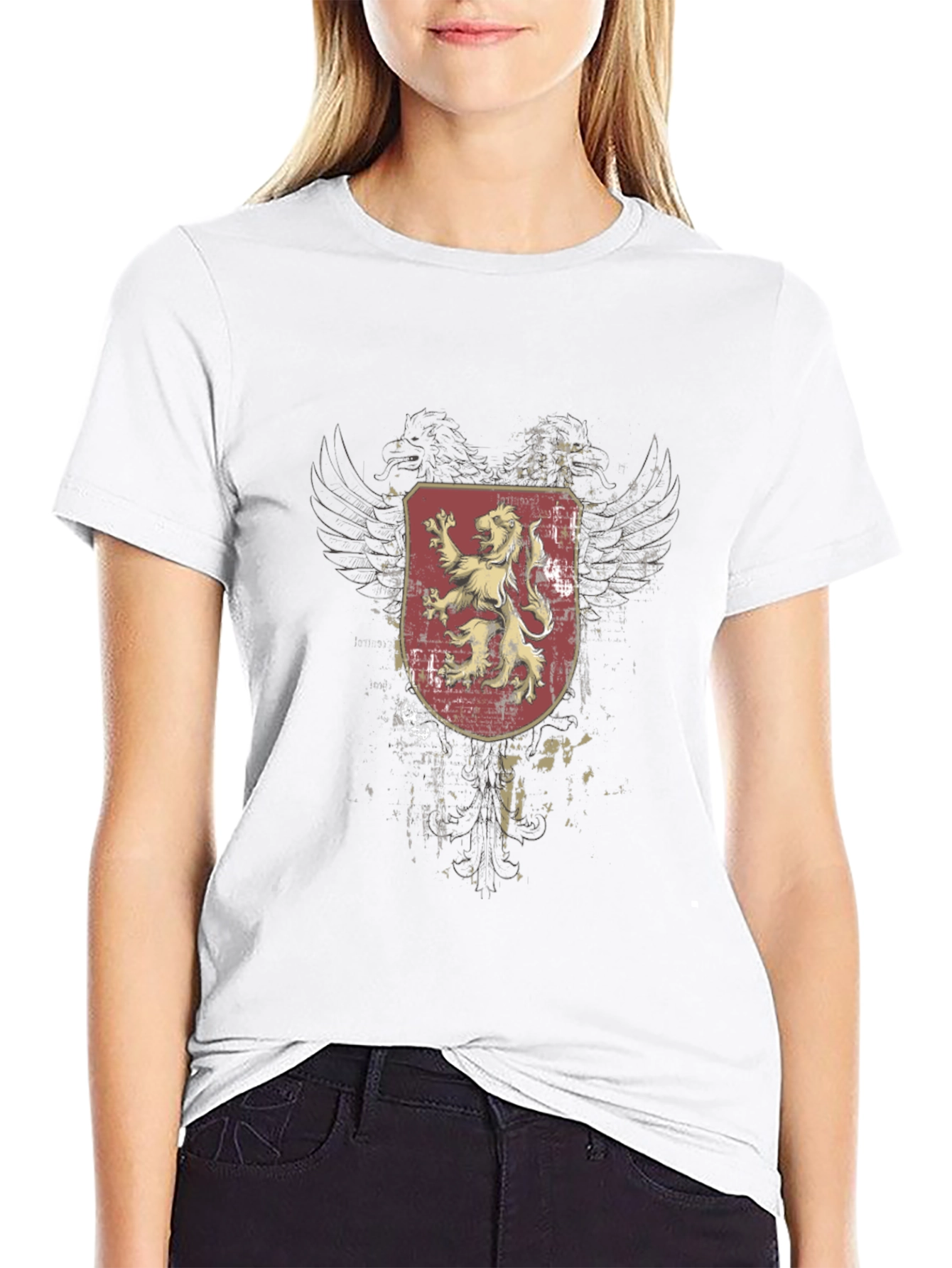 Lion Crest Graphic Black T-Shirt