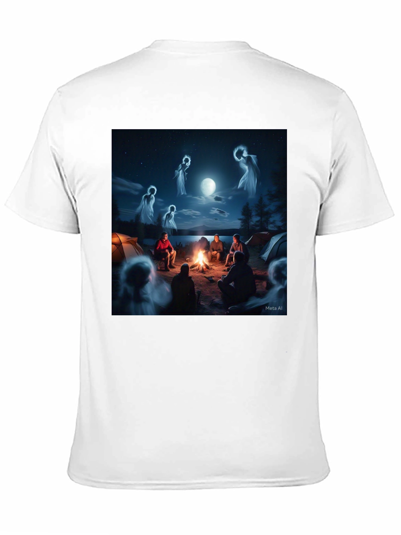 Campfire Spirits Graphic Tee - Black Cotton T-Shirt