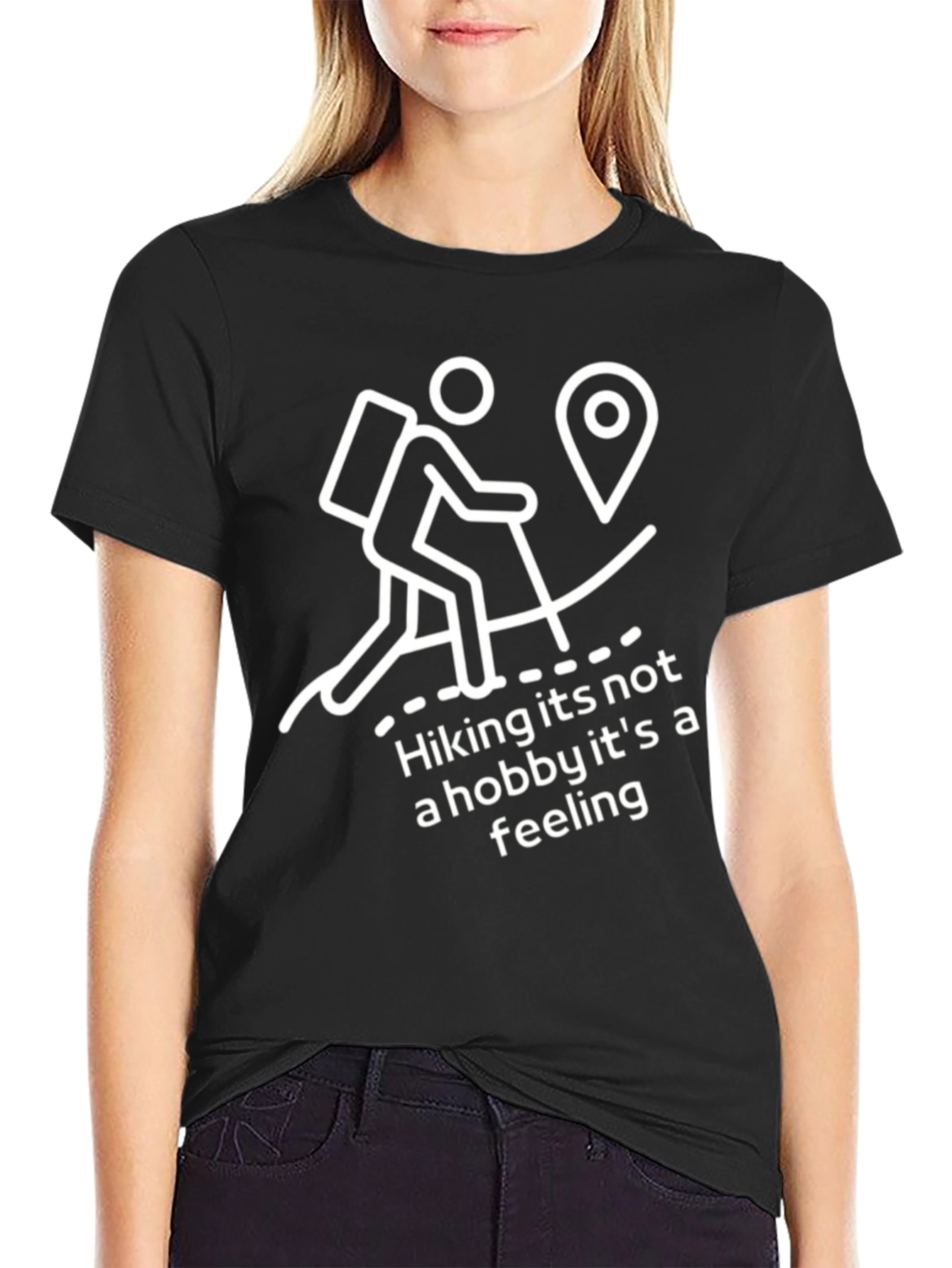 Hiking is a Feeling Graphic Tee - Black