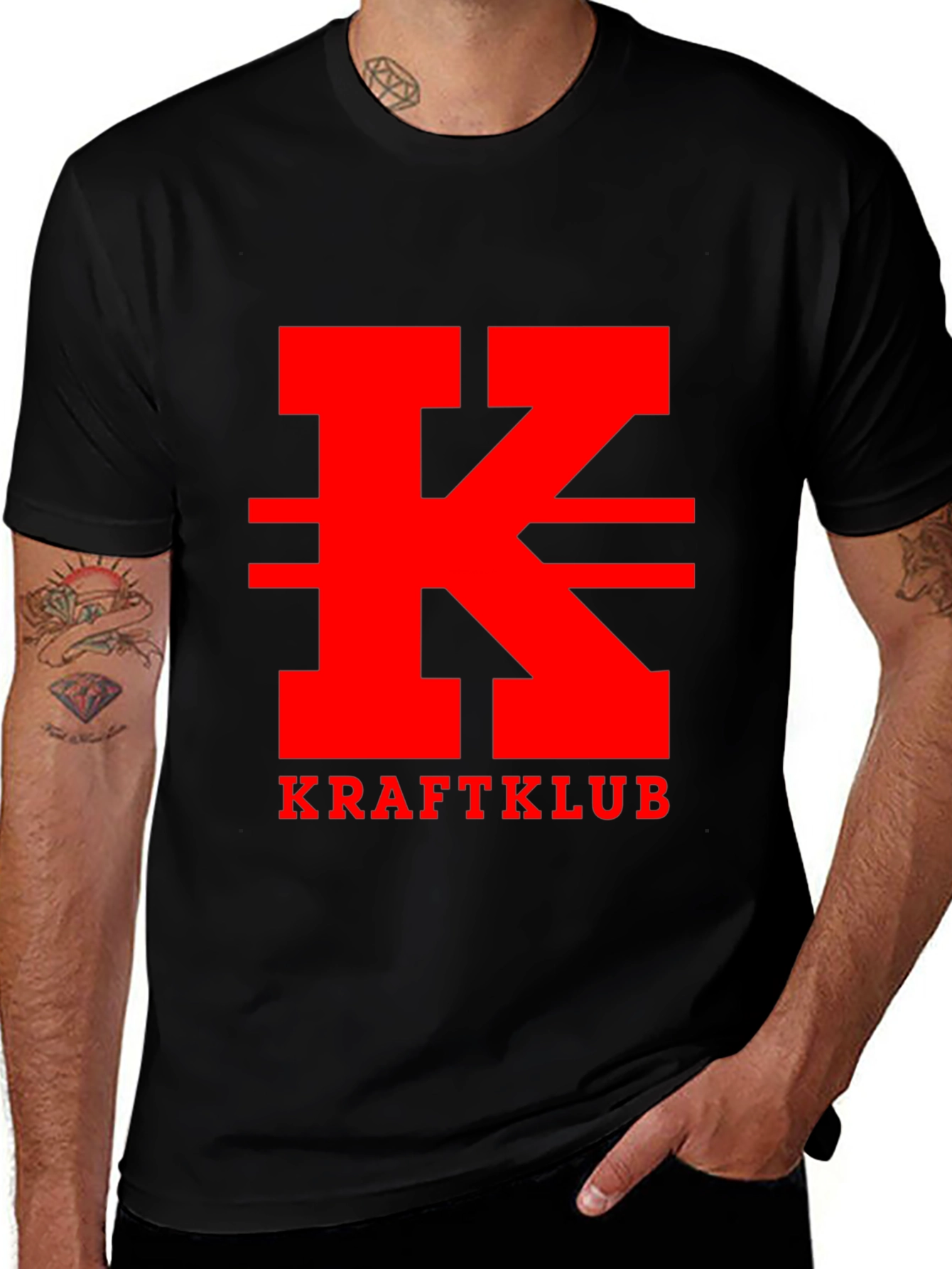 Kraftklub Red Logo Black T-Shirt