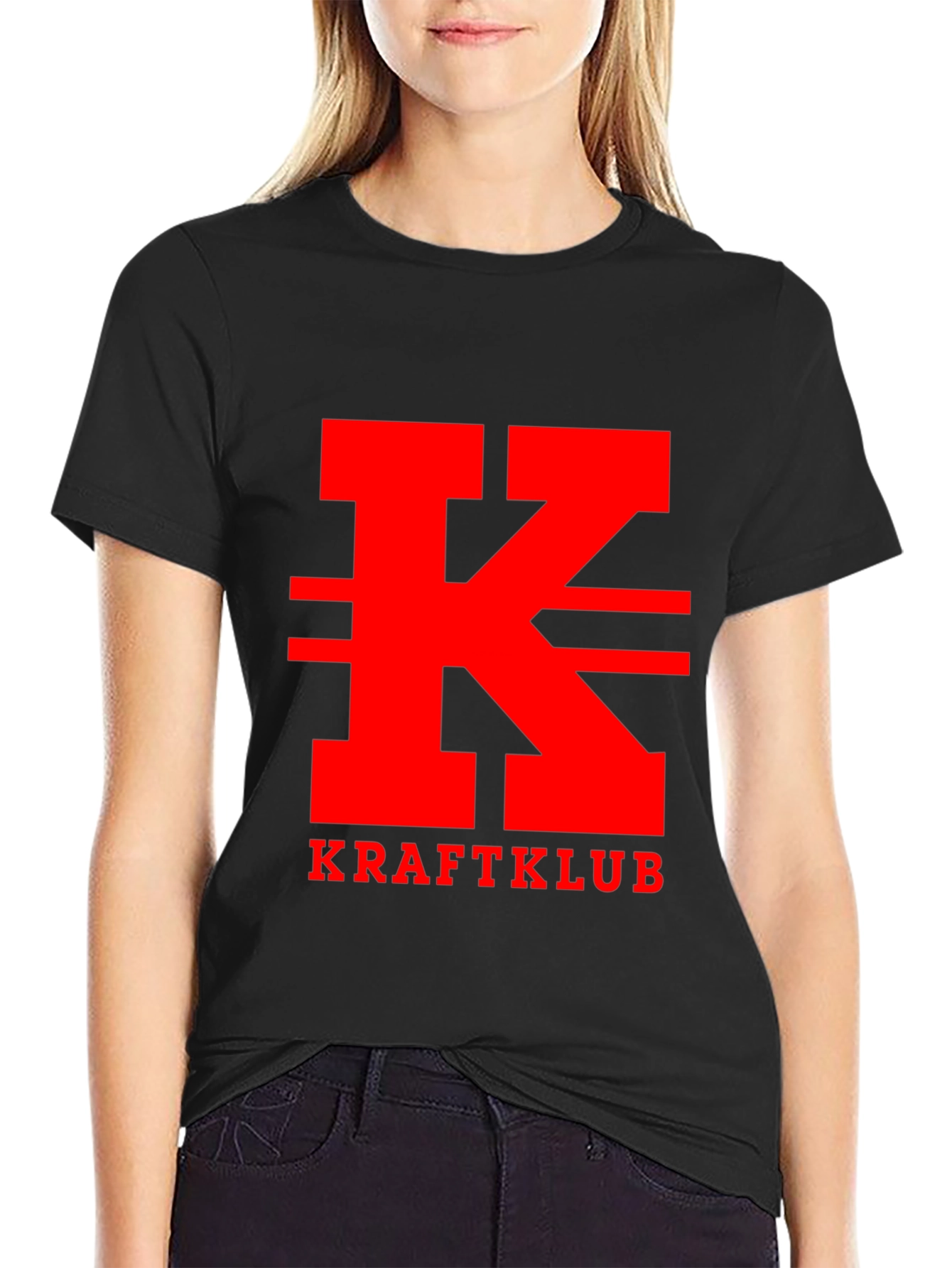 Kraftklub Red Logo Black T-Shirt