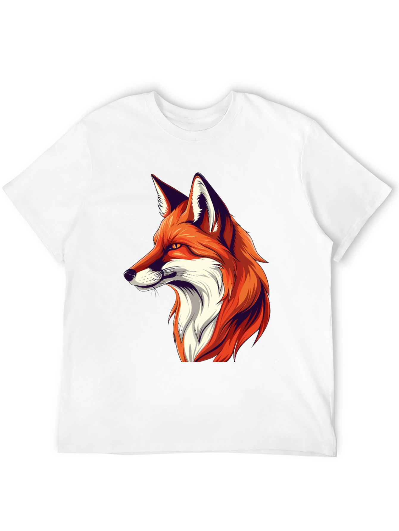 Cool Fox Graphic Tee - Black Cotton T-Shirt