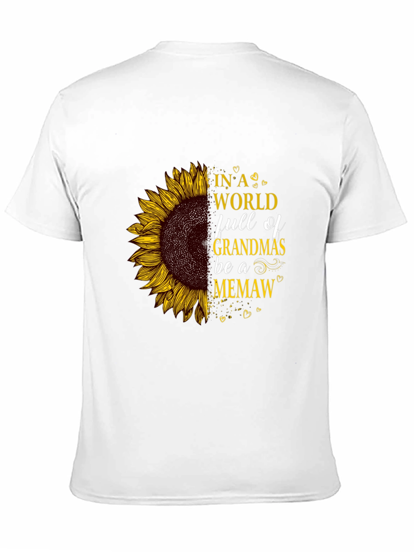 Sunflower Grandma Graphic Tee - Black