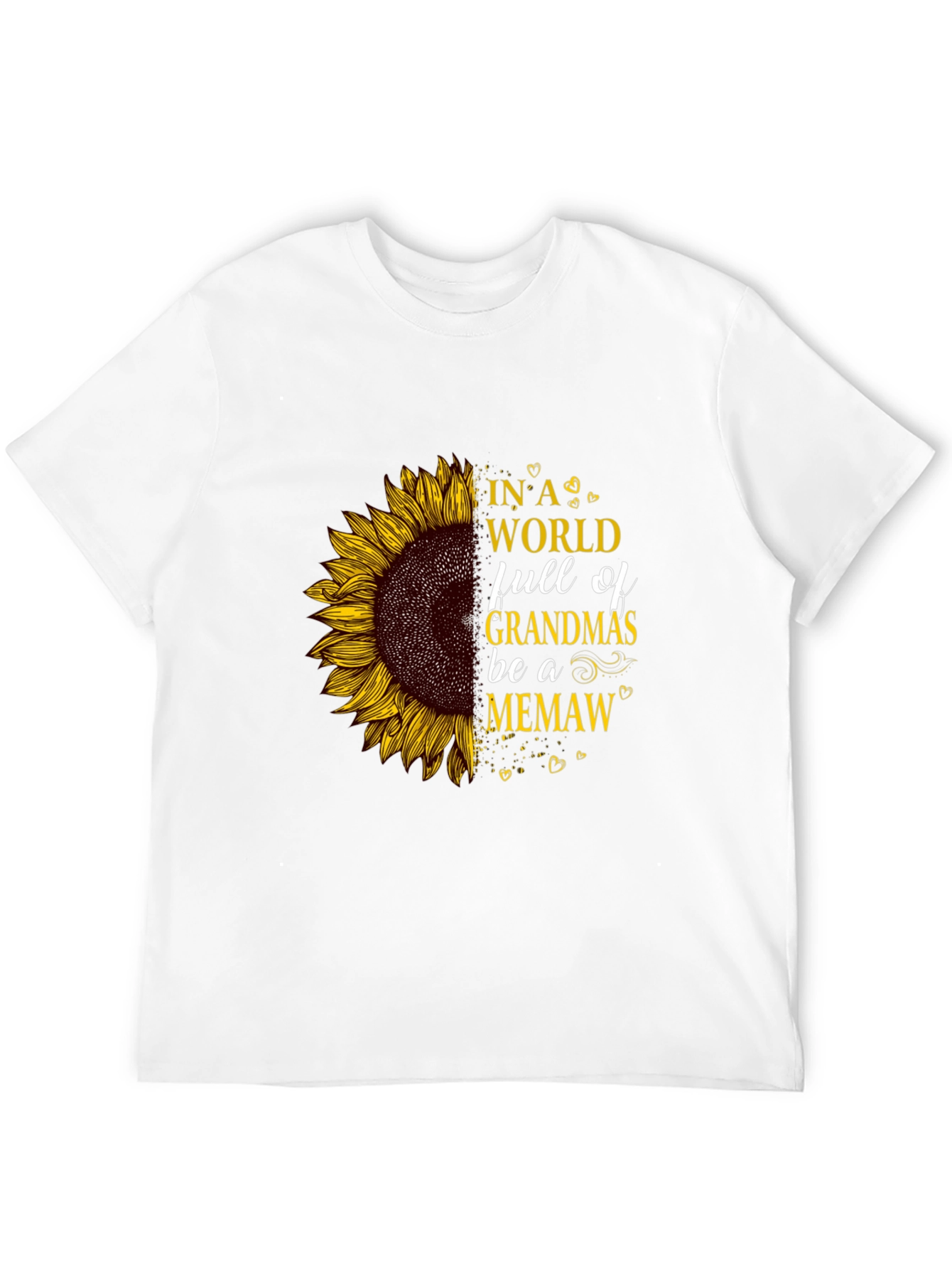 Sunflower Grandma Graphic Tee - Black