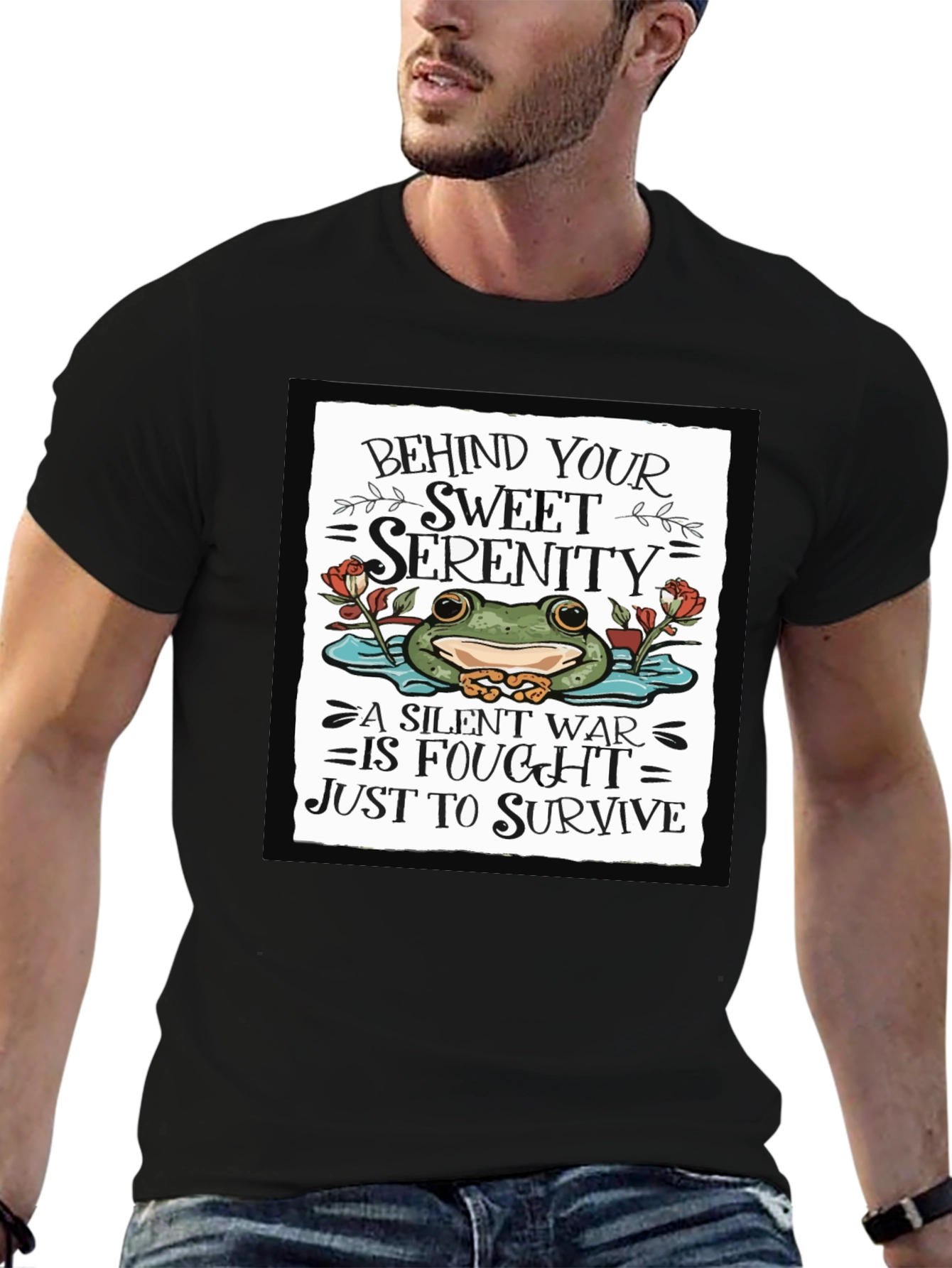 Sweet Serenity Frog Graphic T-Shirt
