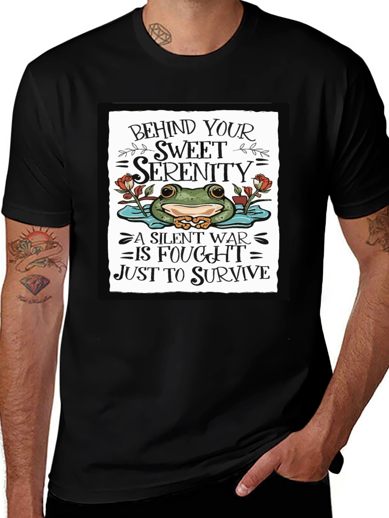 Sweet Serenity Frog Graphic T-Shirt