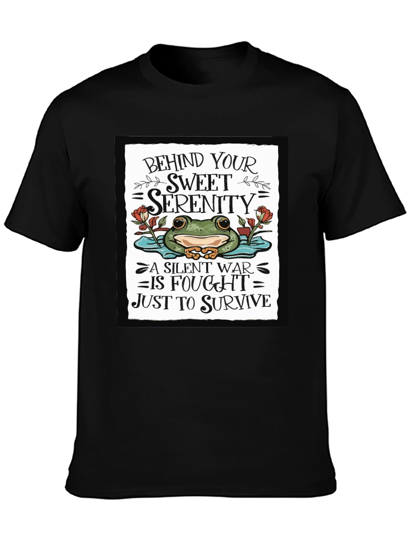 Sweet Serenity Frog Graphic T-Shirt