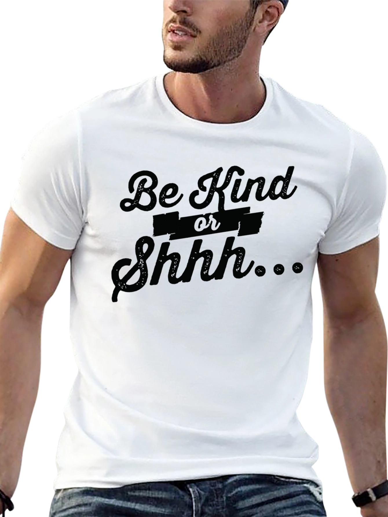 Be Kind or Shhh... Funny Graphic T-Shirt