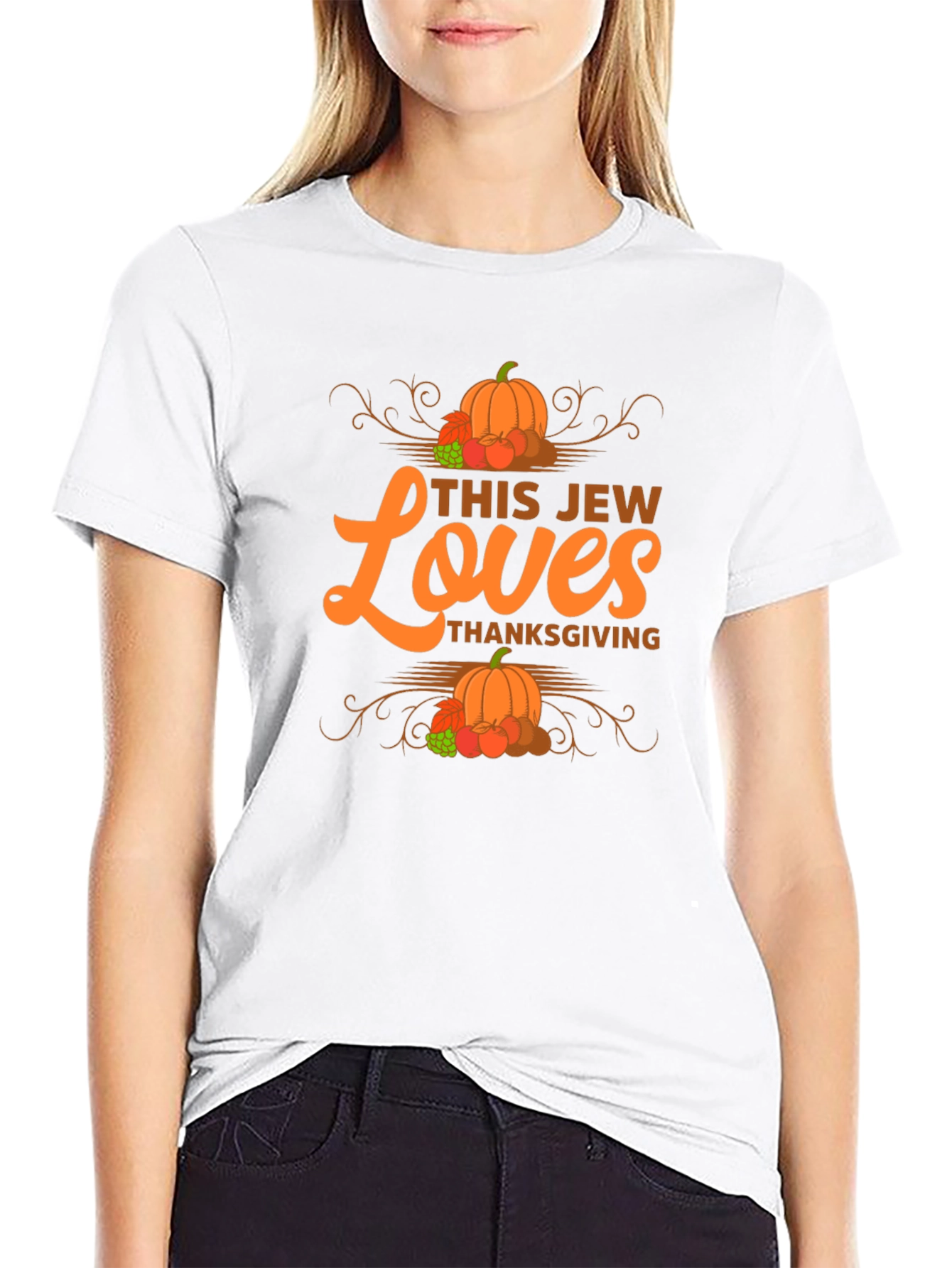 This Jew Loves Thanksgiving T-Shirt - Festive Fall Design