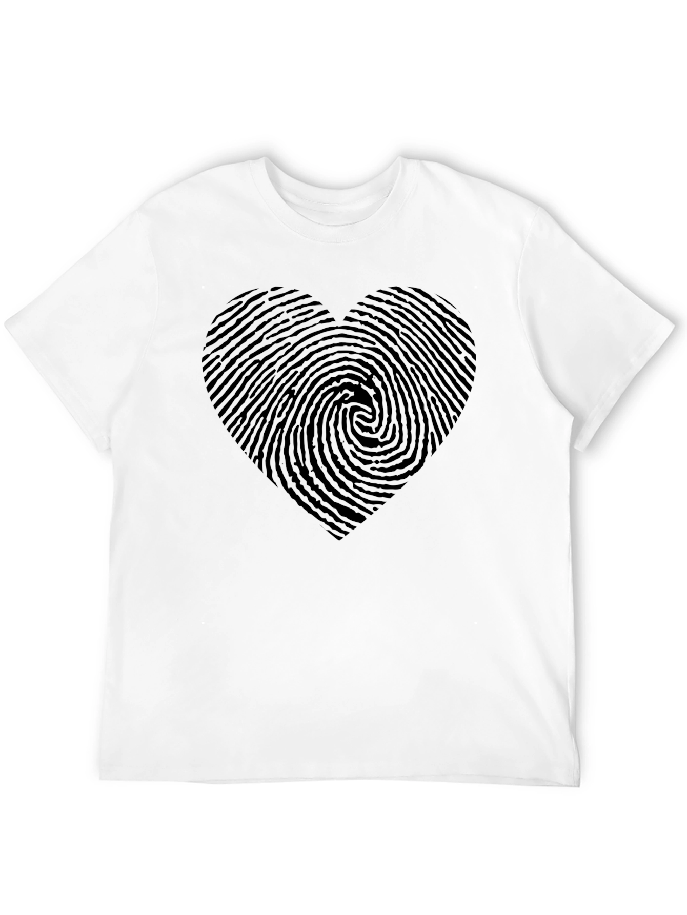 Fingerprint Heart Graphic T-Shirt