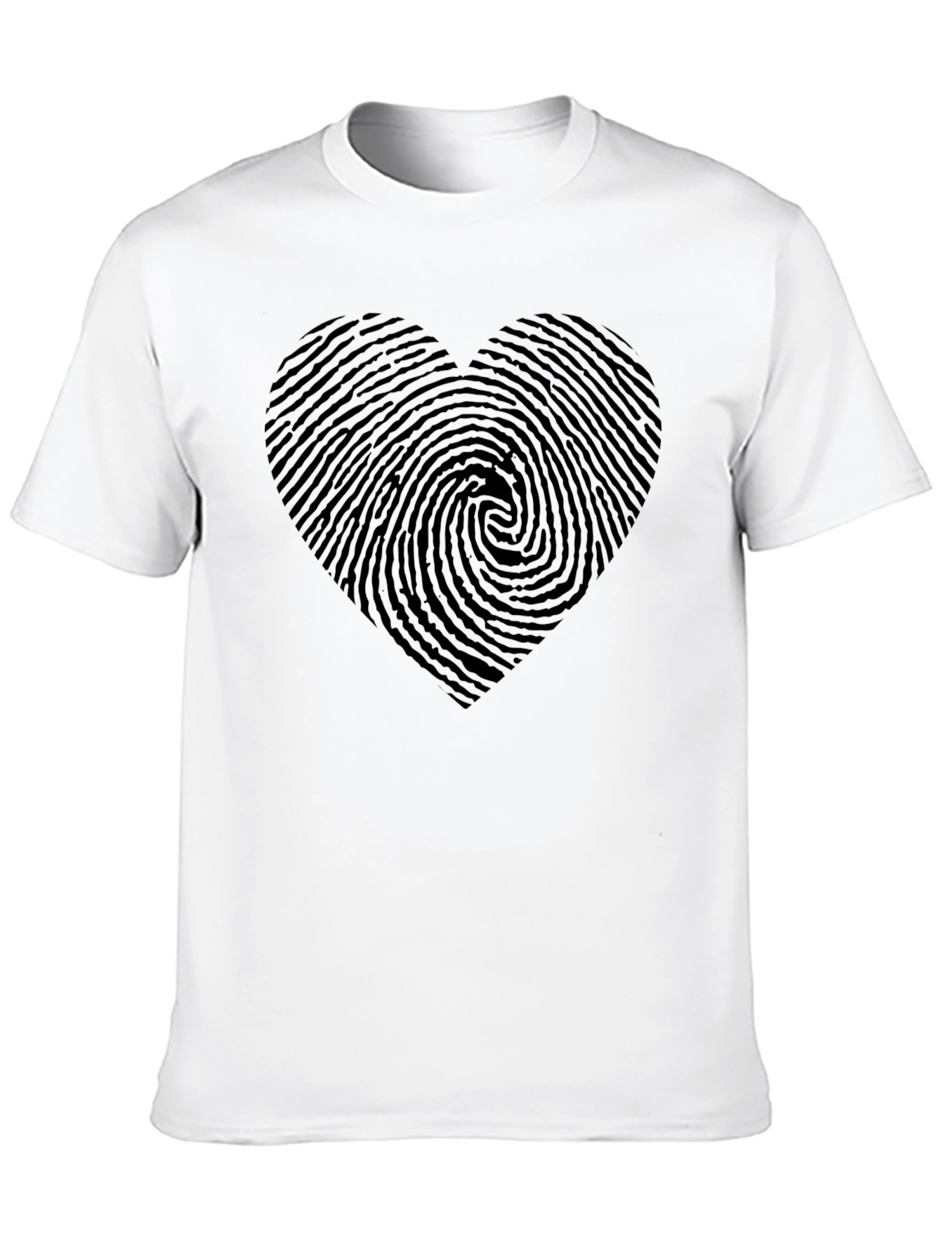 Fingerprint Heart Graphic T-Shirt