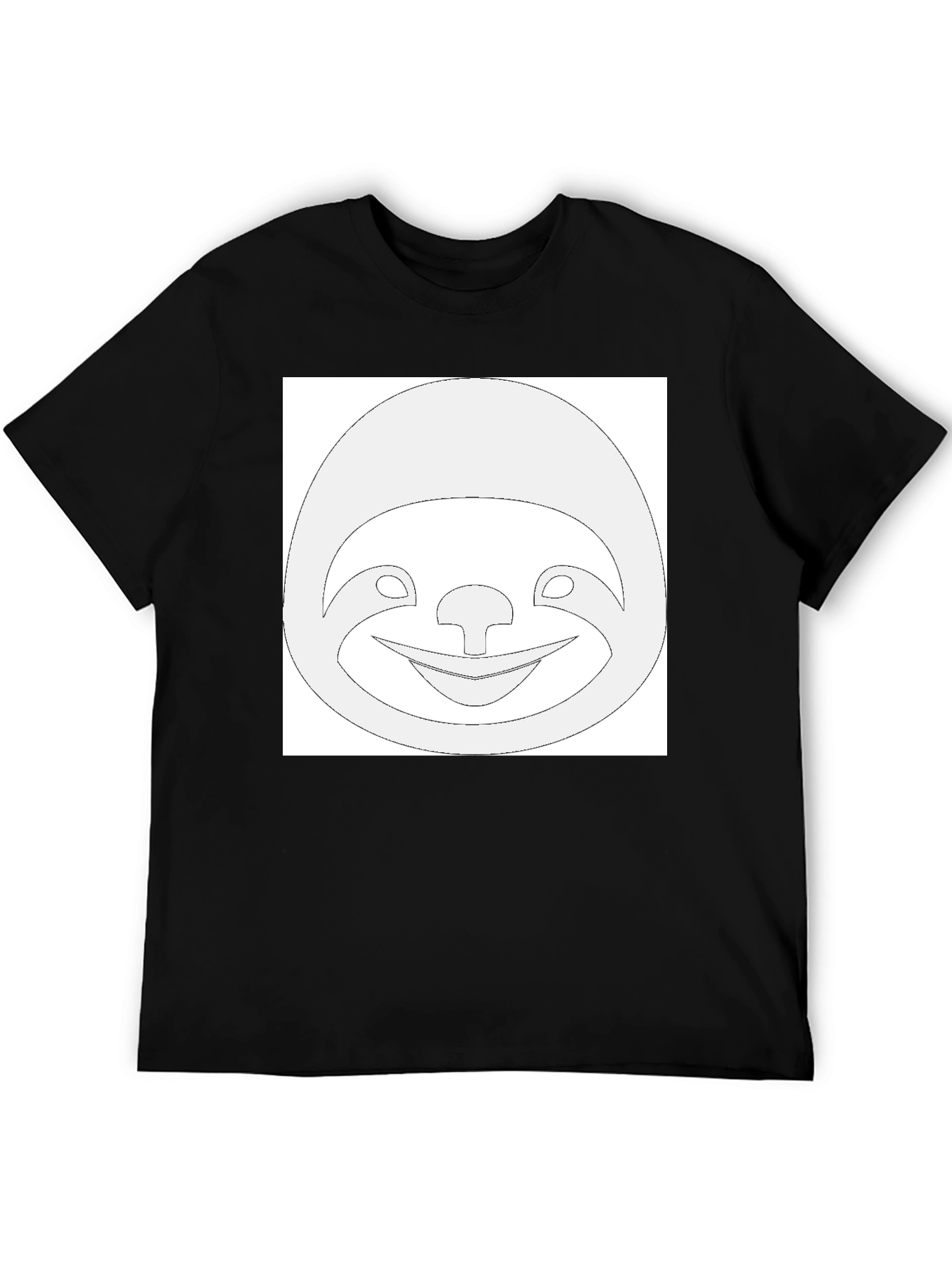 Funny Sloth Graphic Tee - Black Cotton T-Shirt