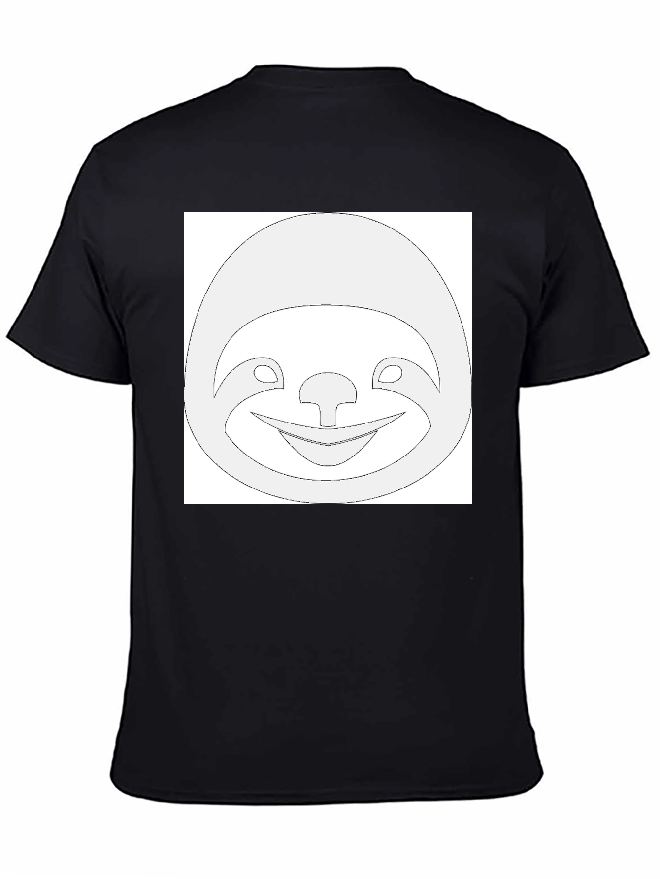 Funny Sloth Graphic Tee - Black Cotton T-Shirt