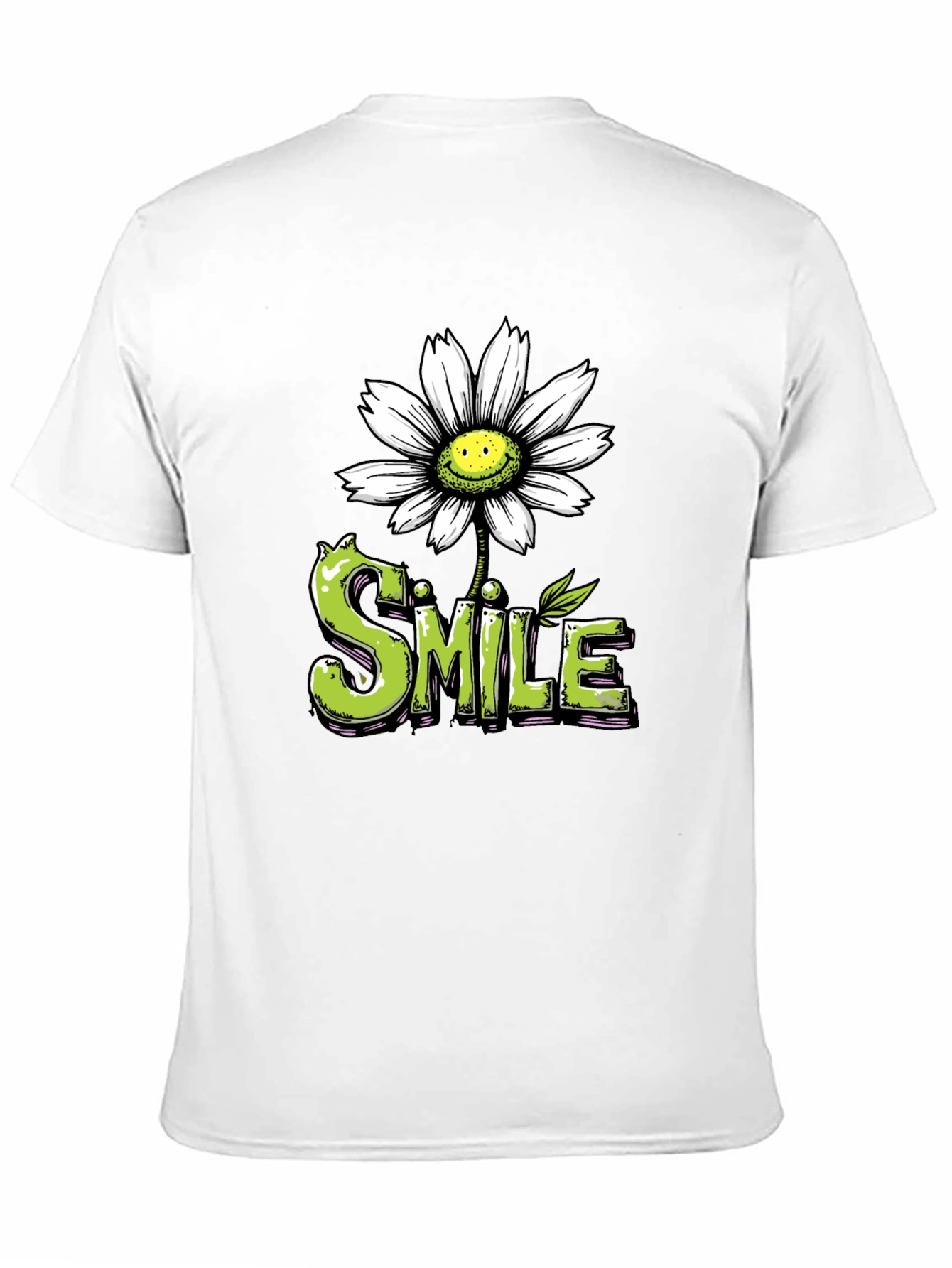 Smile Daisy Graphic Tee - Positive Vibes Shirt