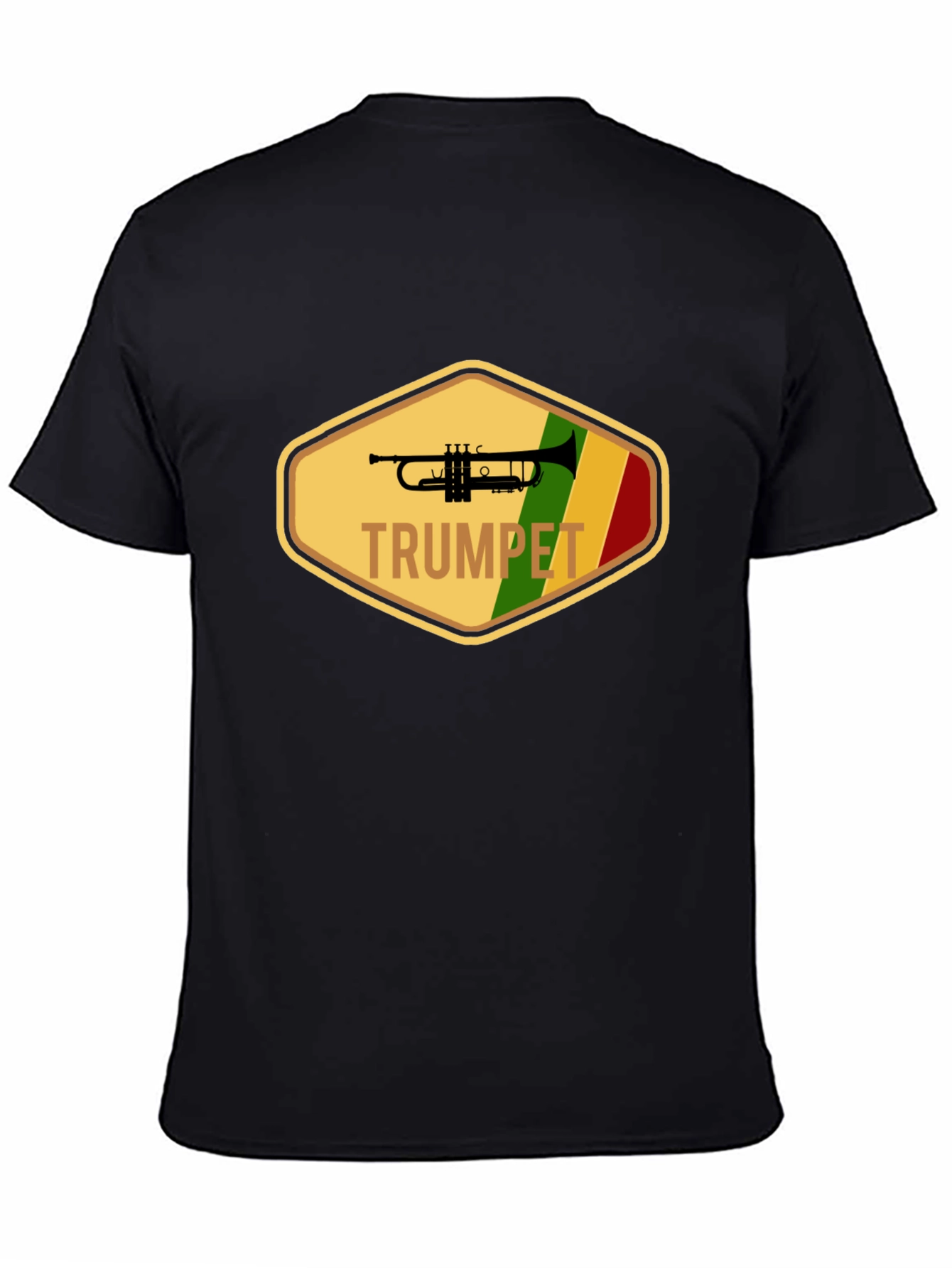 Trumpet Graphic Tee - Black Cotton T-Shirt