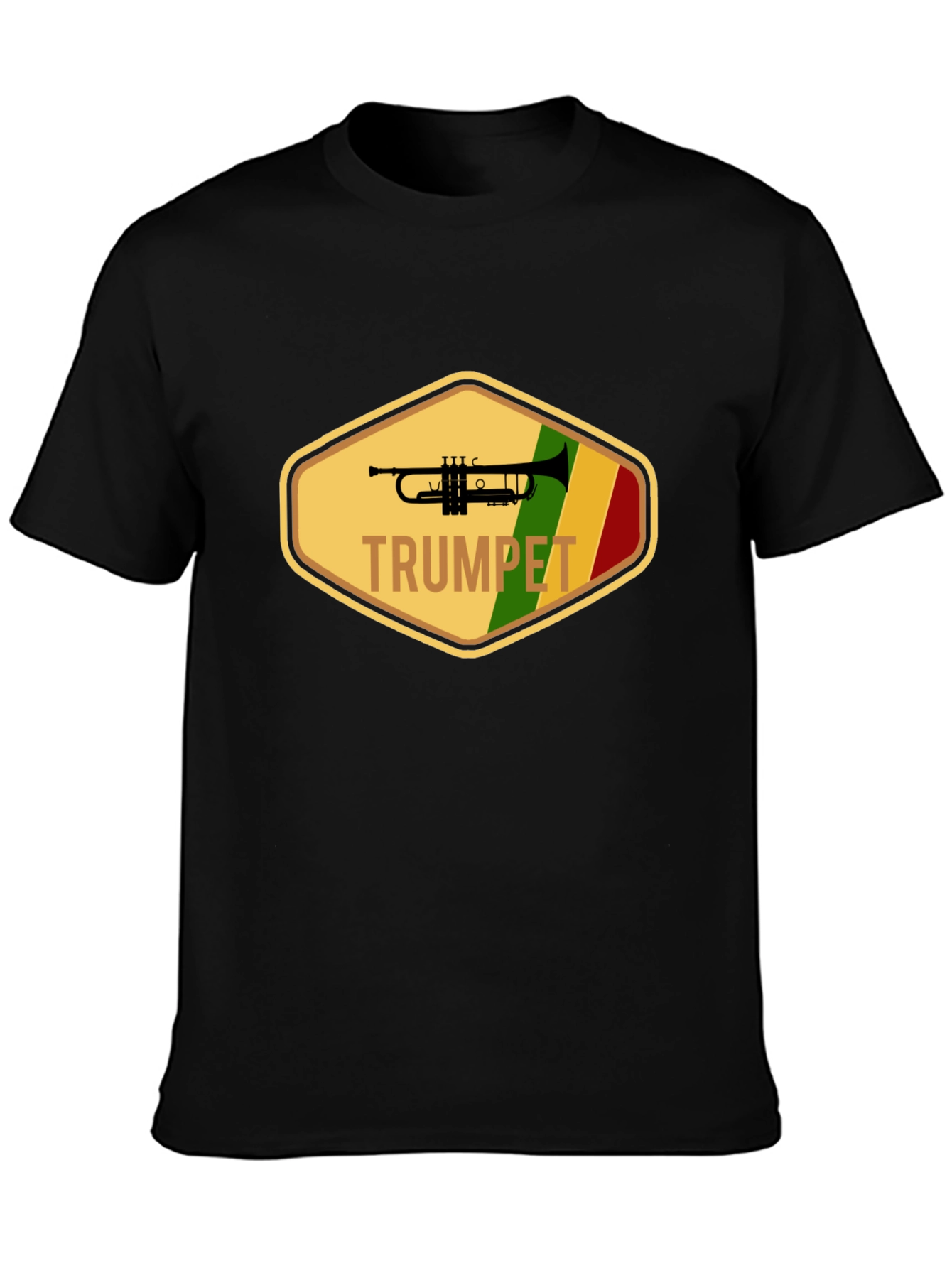 Trumpet Graphic Tee - Black Cotton T-Shirt