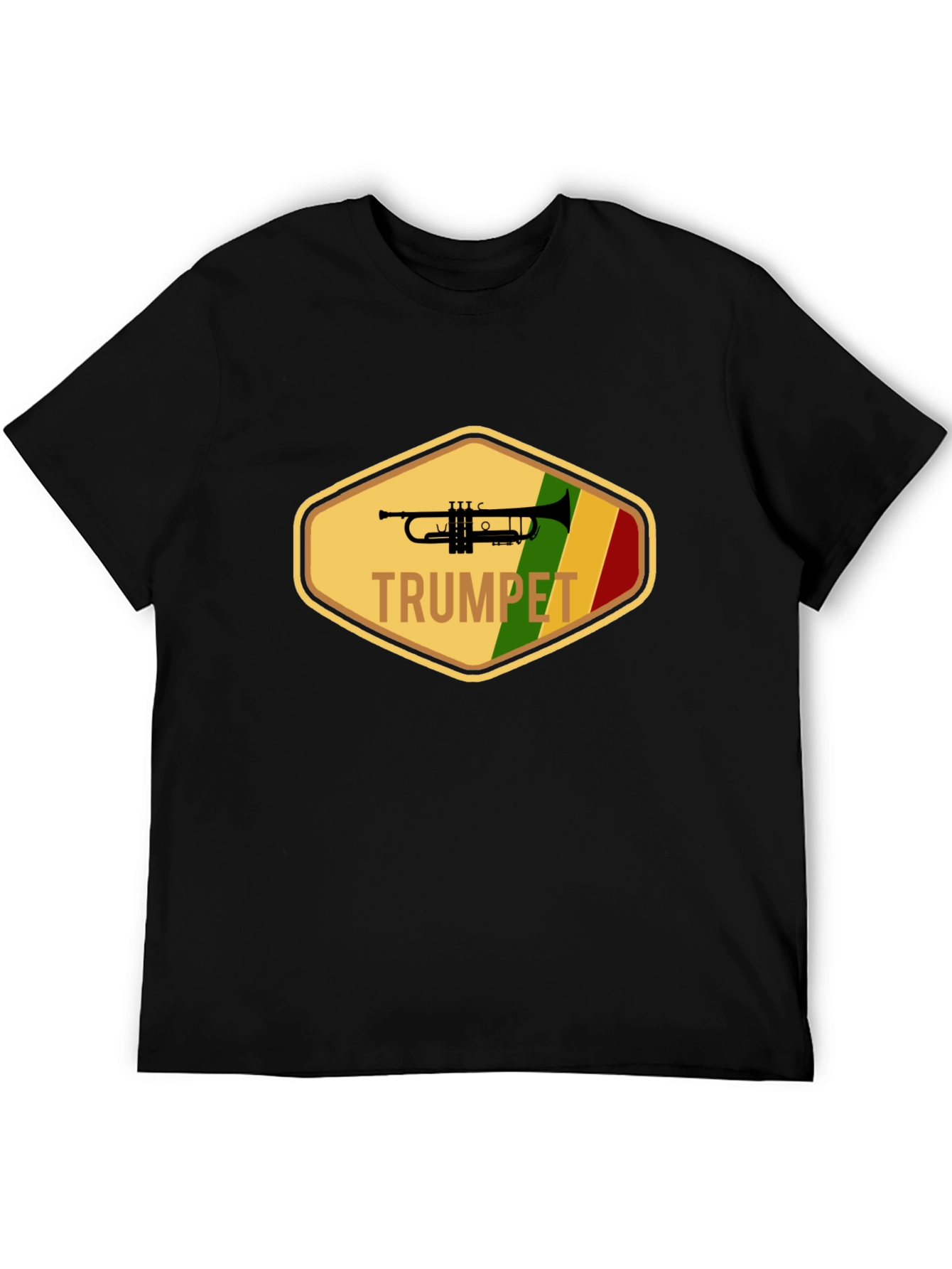 Trumpet Graphic Tee - Black Cotton T-Shirt