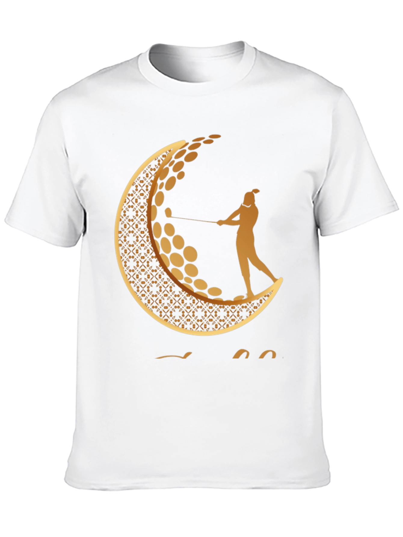 Golf Moon Tee - Unique Graphic Print Shirt