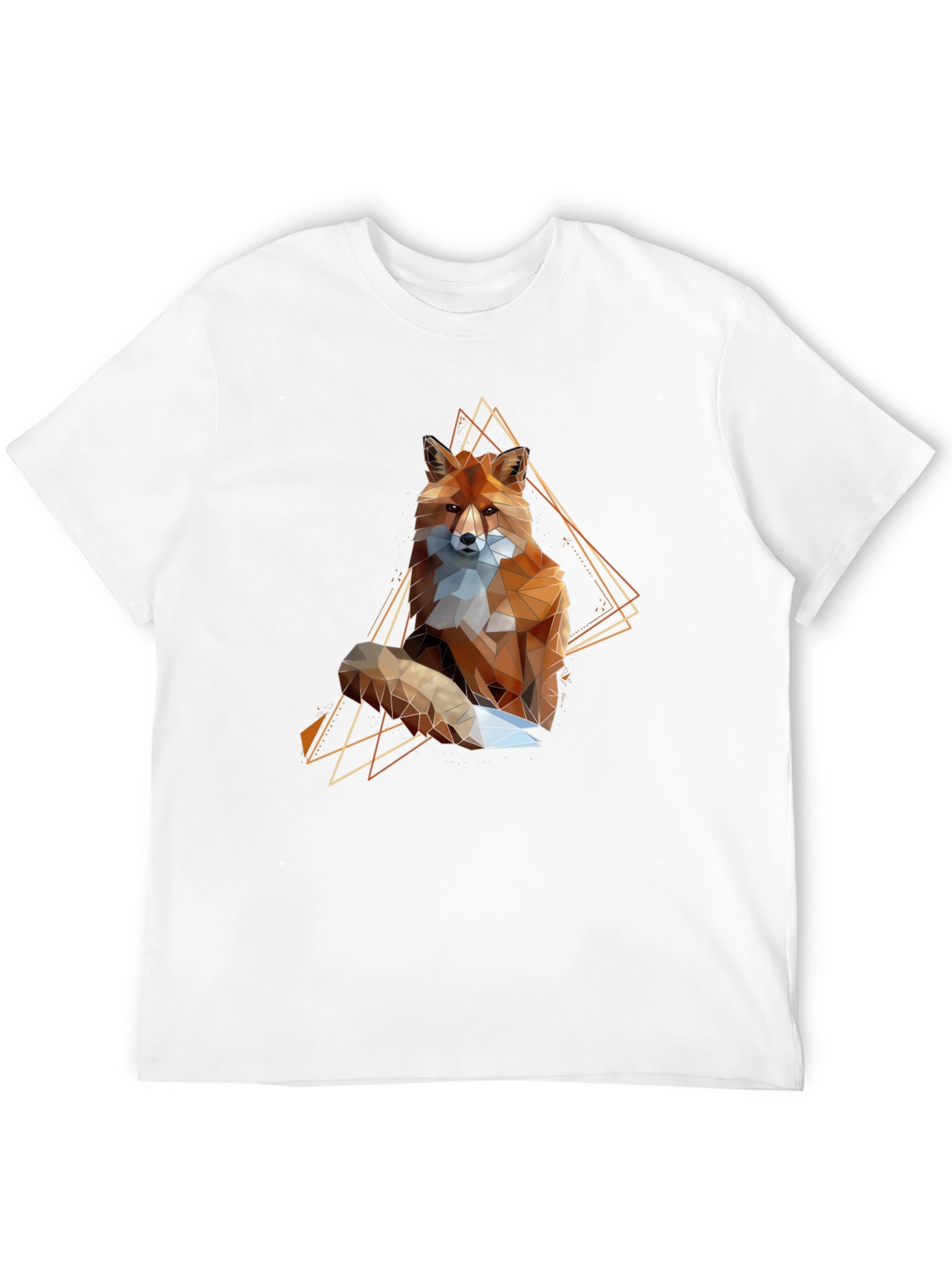 Geometric Fox Graphic Tee - Modern Animal Print