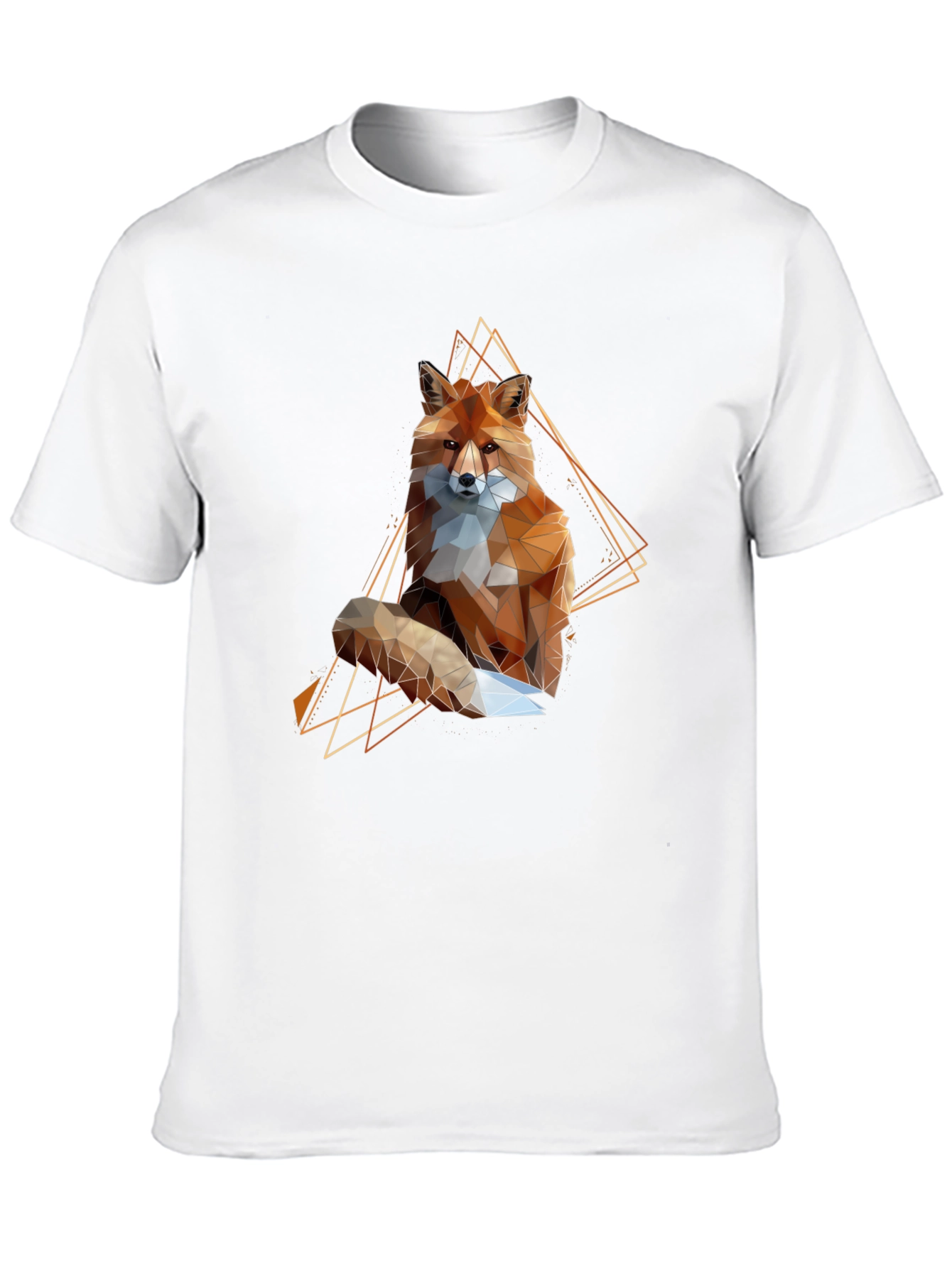Geometric Fox Graphic Tee - Modern Animal Print