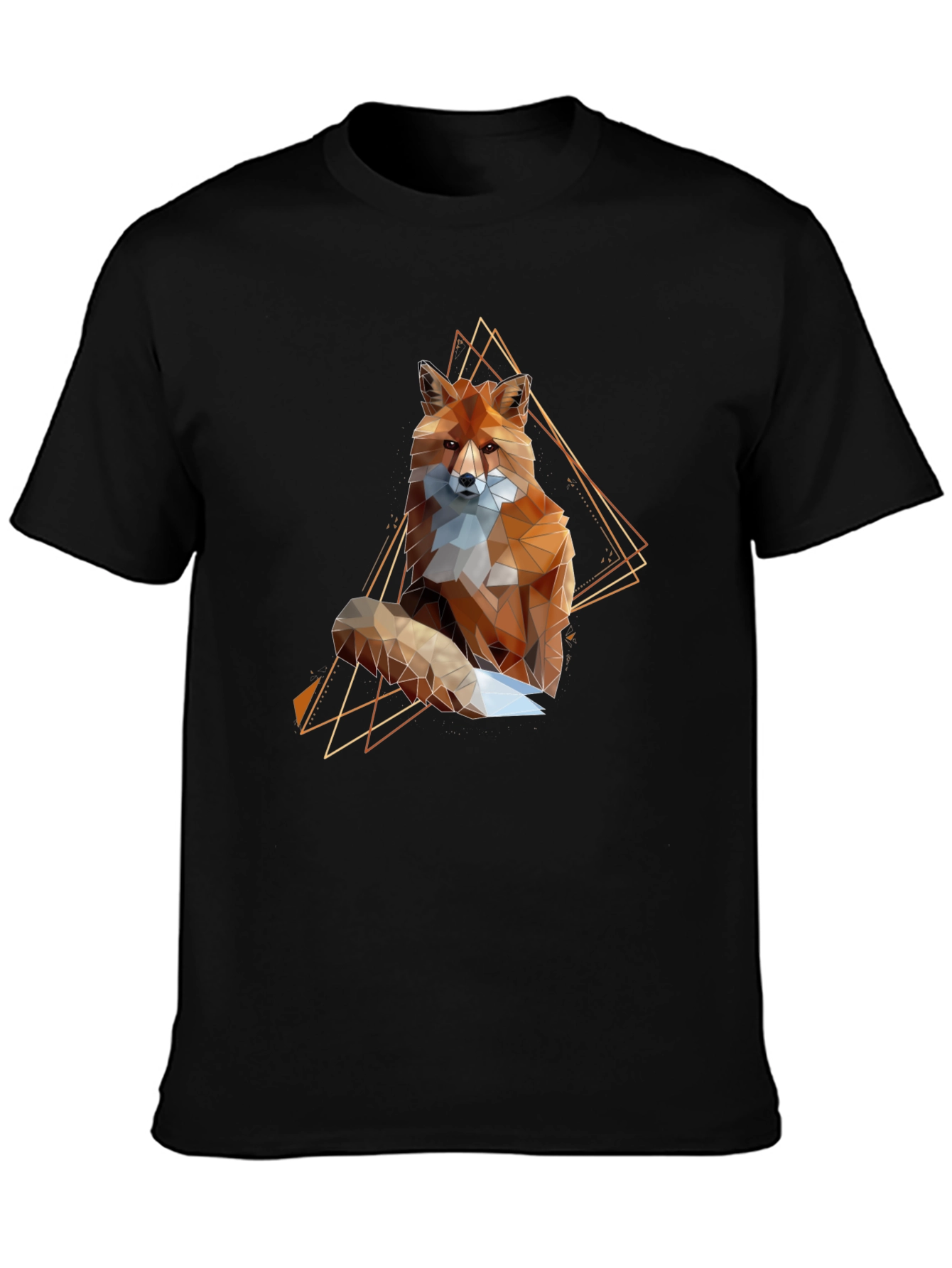Geometric Fox Graphic Tee - Modern Animal Print