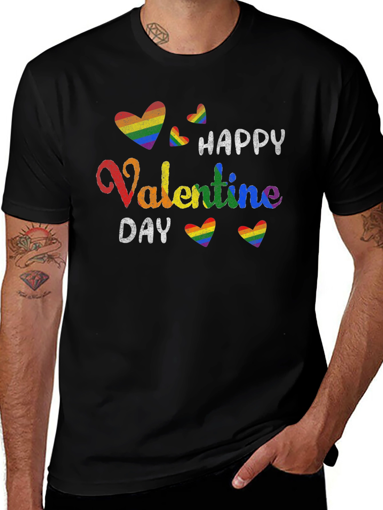 LGBTQ+ Happy Valentines Day Graphic Tee