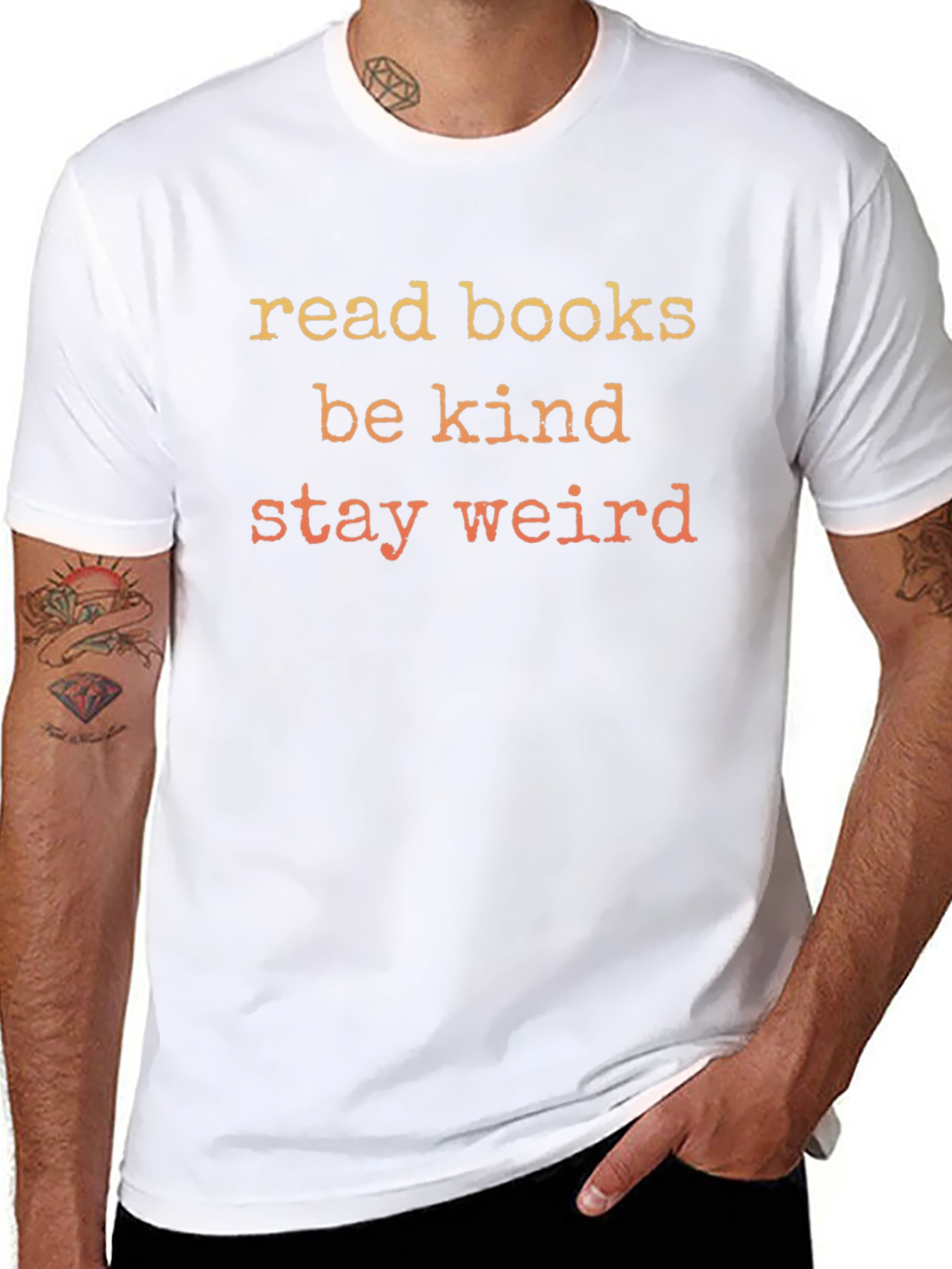 Read Books Be Kind Stay Weird Black Tee