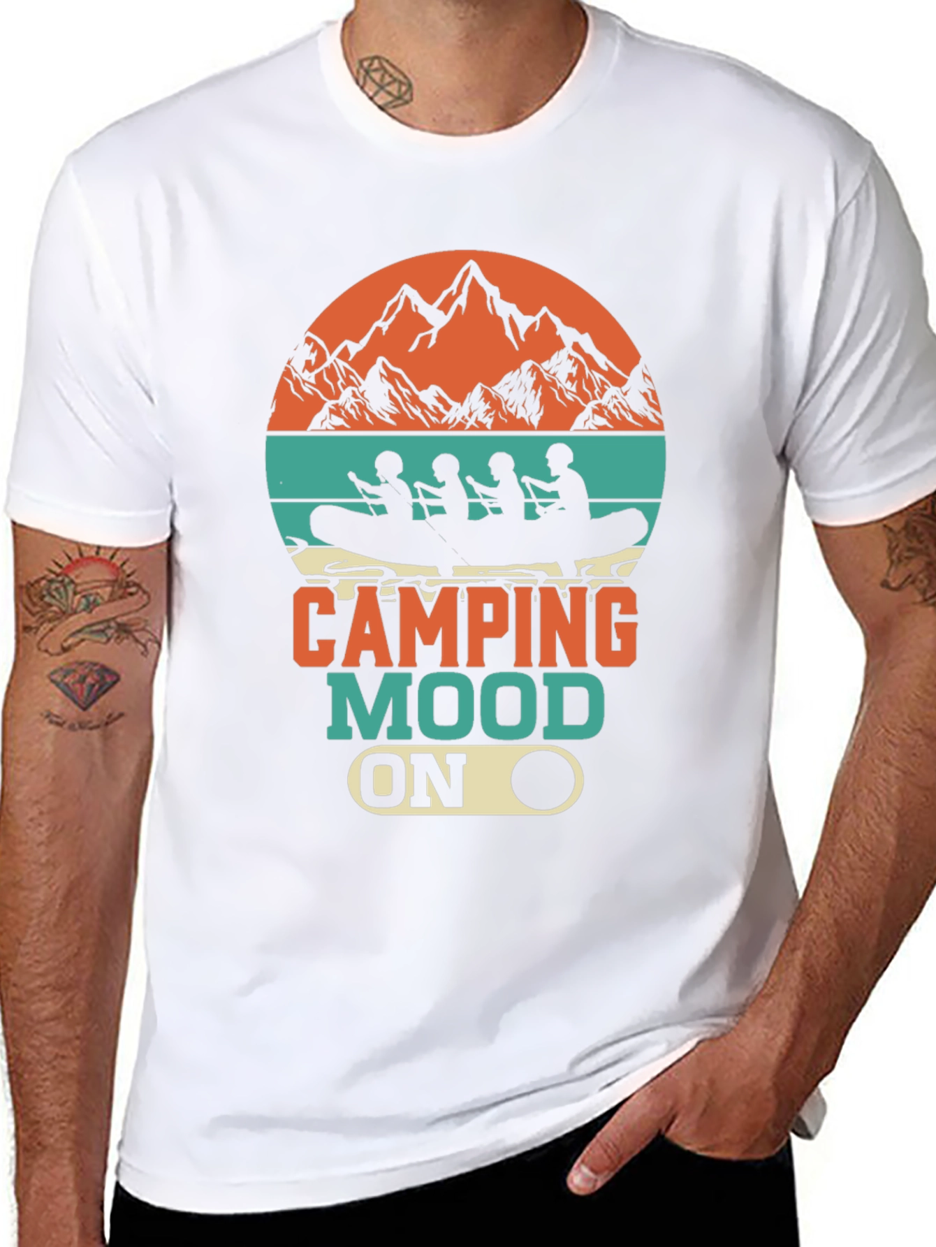 Camping Mood On T-Shirt - Adventure Awaits!