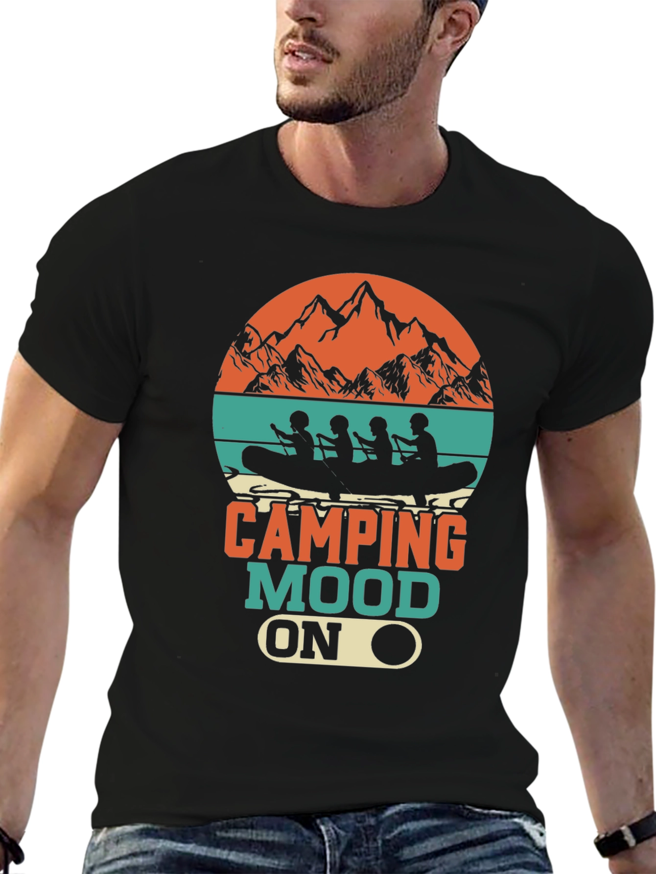 Camping Mood On T-Shirt - Adventure Awaits!