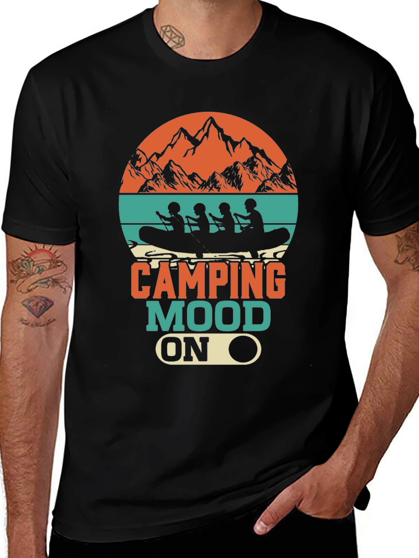 Camping Mood On T-Shirt - Adventure Awaits!
