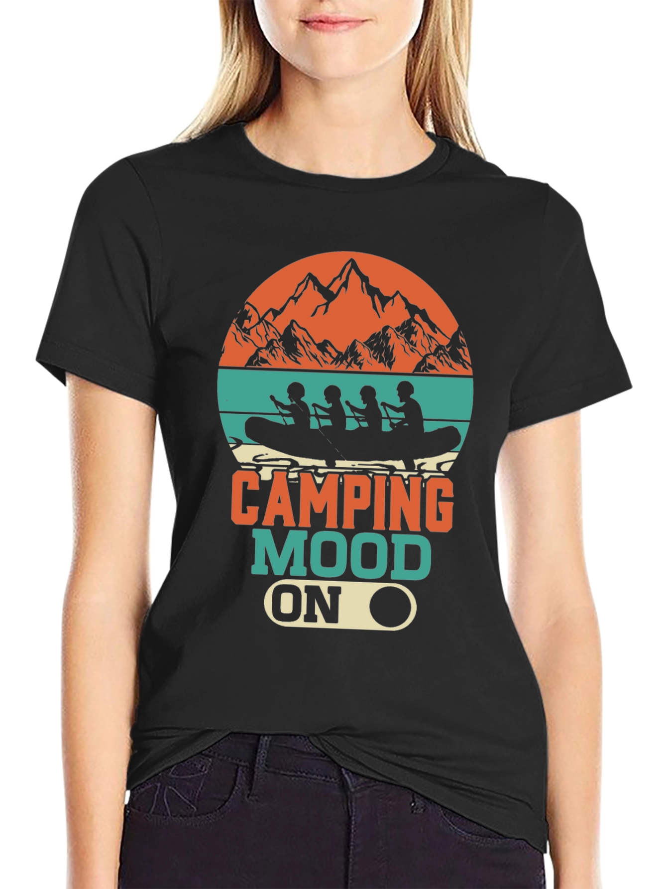 Camping Mood On T-Shirt - Adventure Awaits!