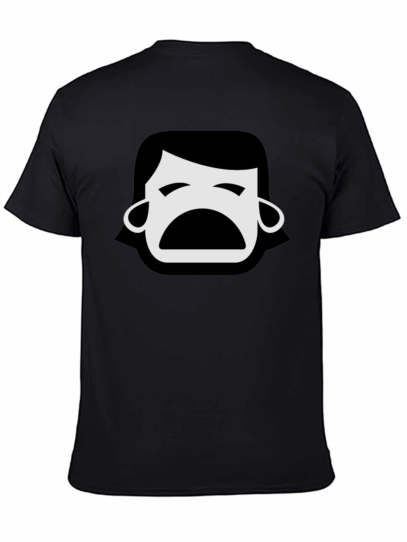 Emo Face Black T-Shirt - Express Your Feelings