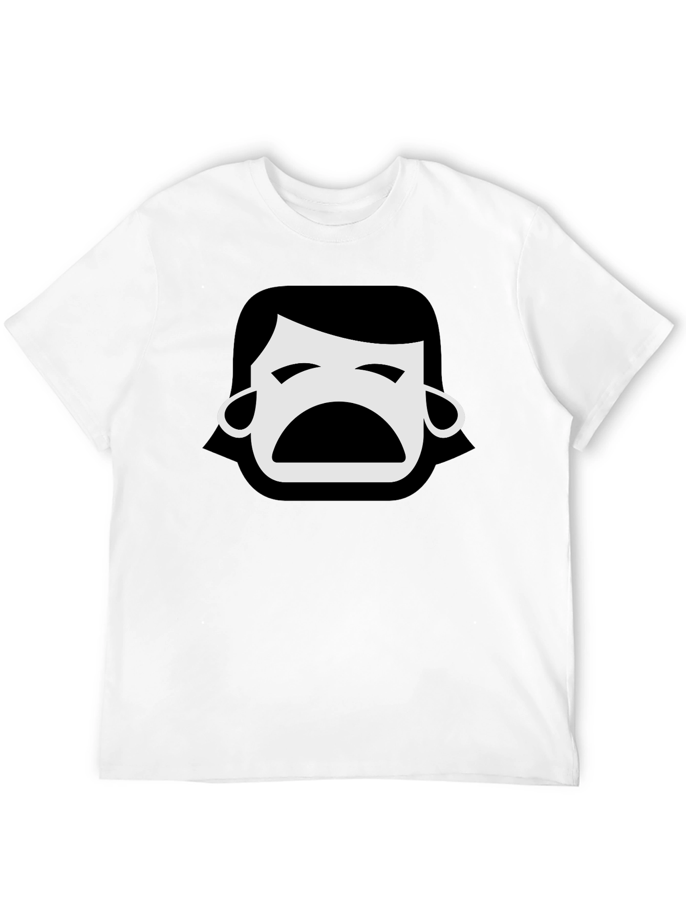 Emo Face Black T-Shirt - Express Your Feelings