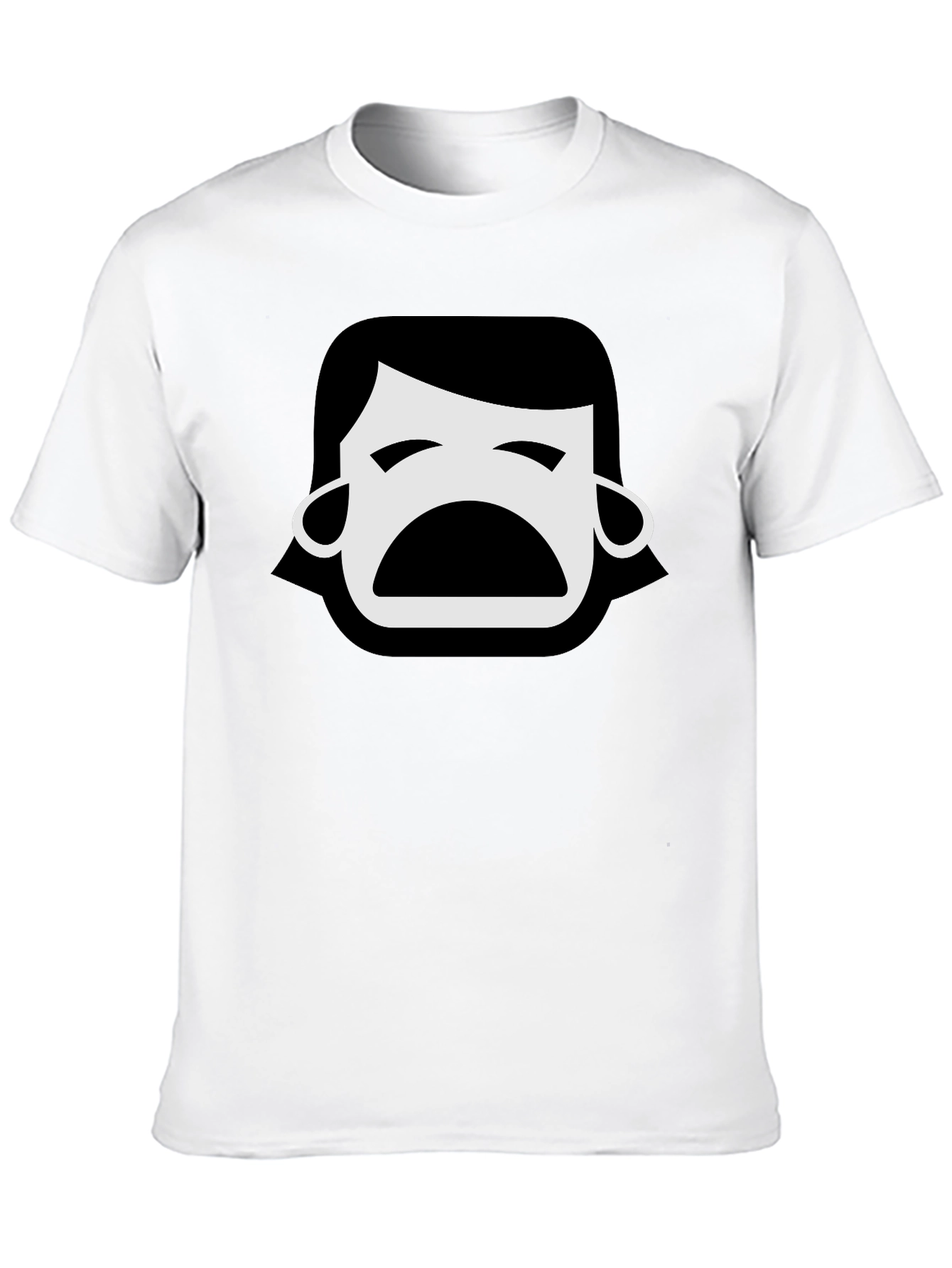 Emo Face Black T-Shirt - Express Your Feelings