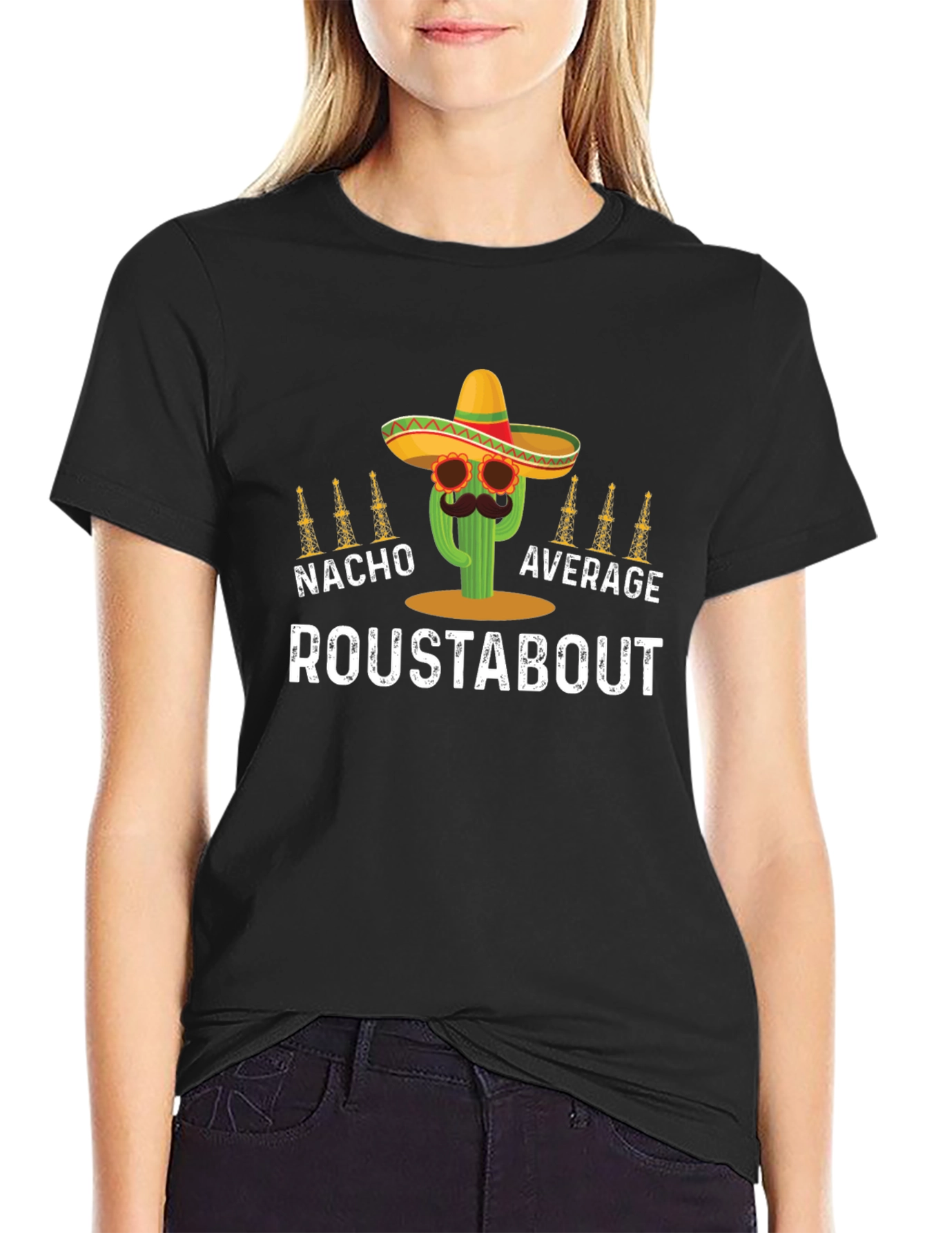 Nacho Average Roustabout Graphic Tee - Black