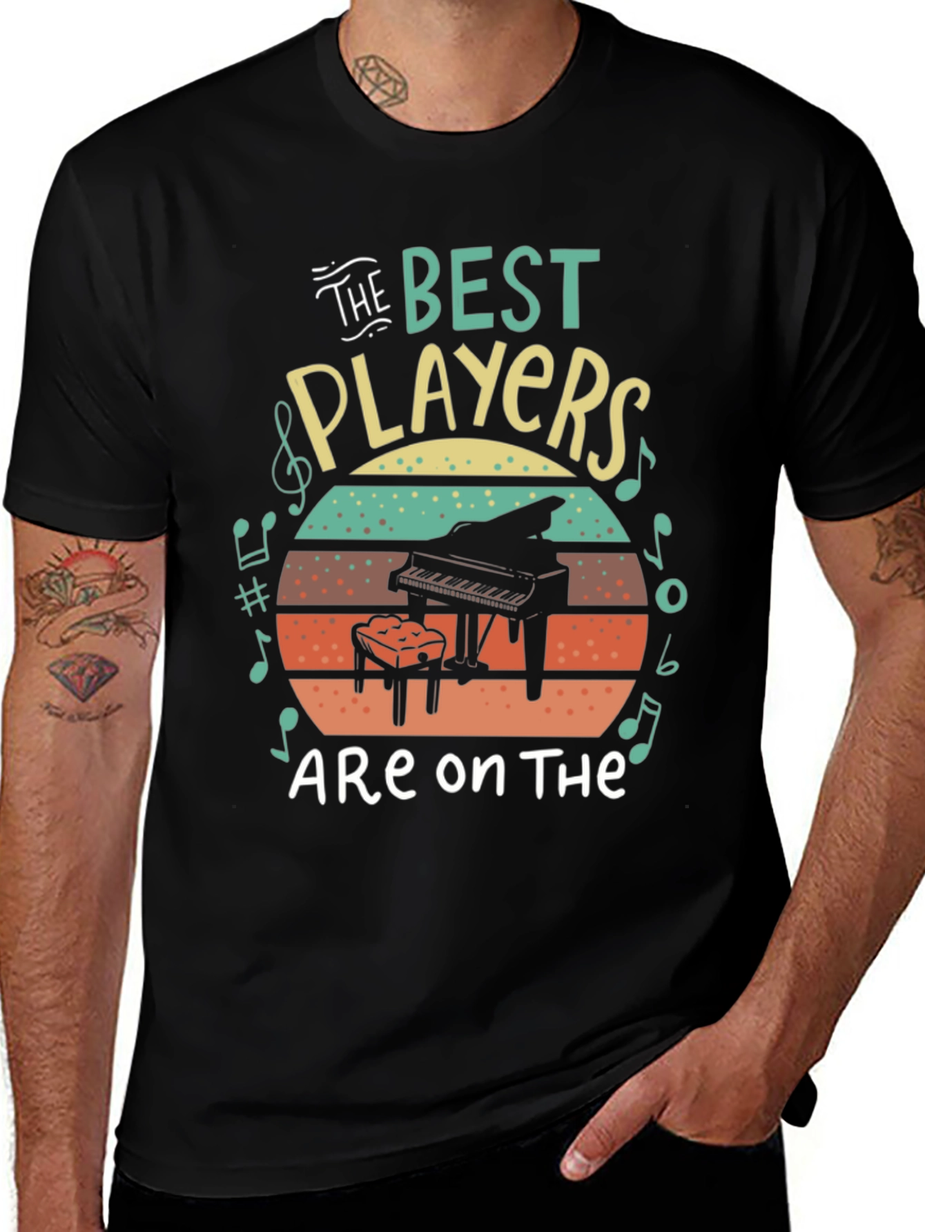 The Best Players Piano Graphic T-Shirt
