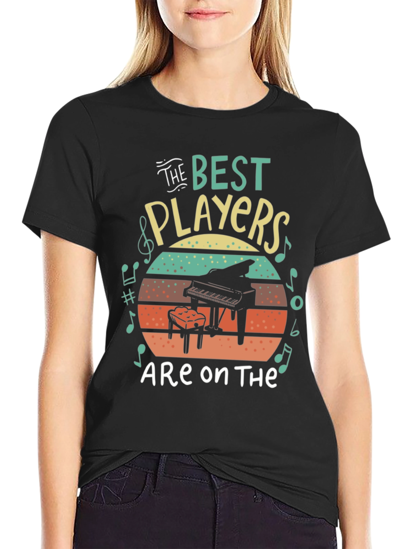 The Best Players Piano Graphic T-Shirt