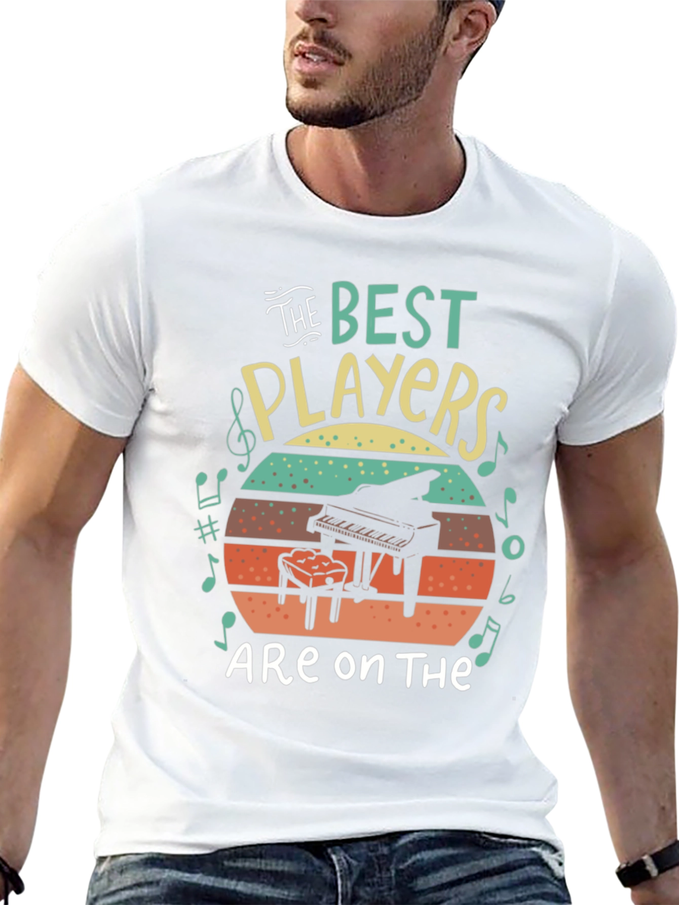The Best Players Piano Graphic T-Shirt